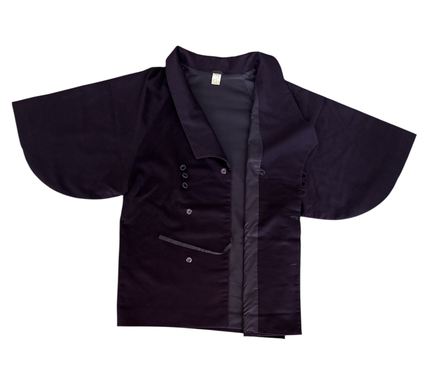 Plum Wool-Cashmere Kimono Jacket