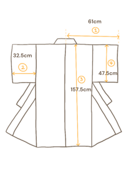Pongee Silk Ruskea Tsukesage Kimono
