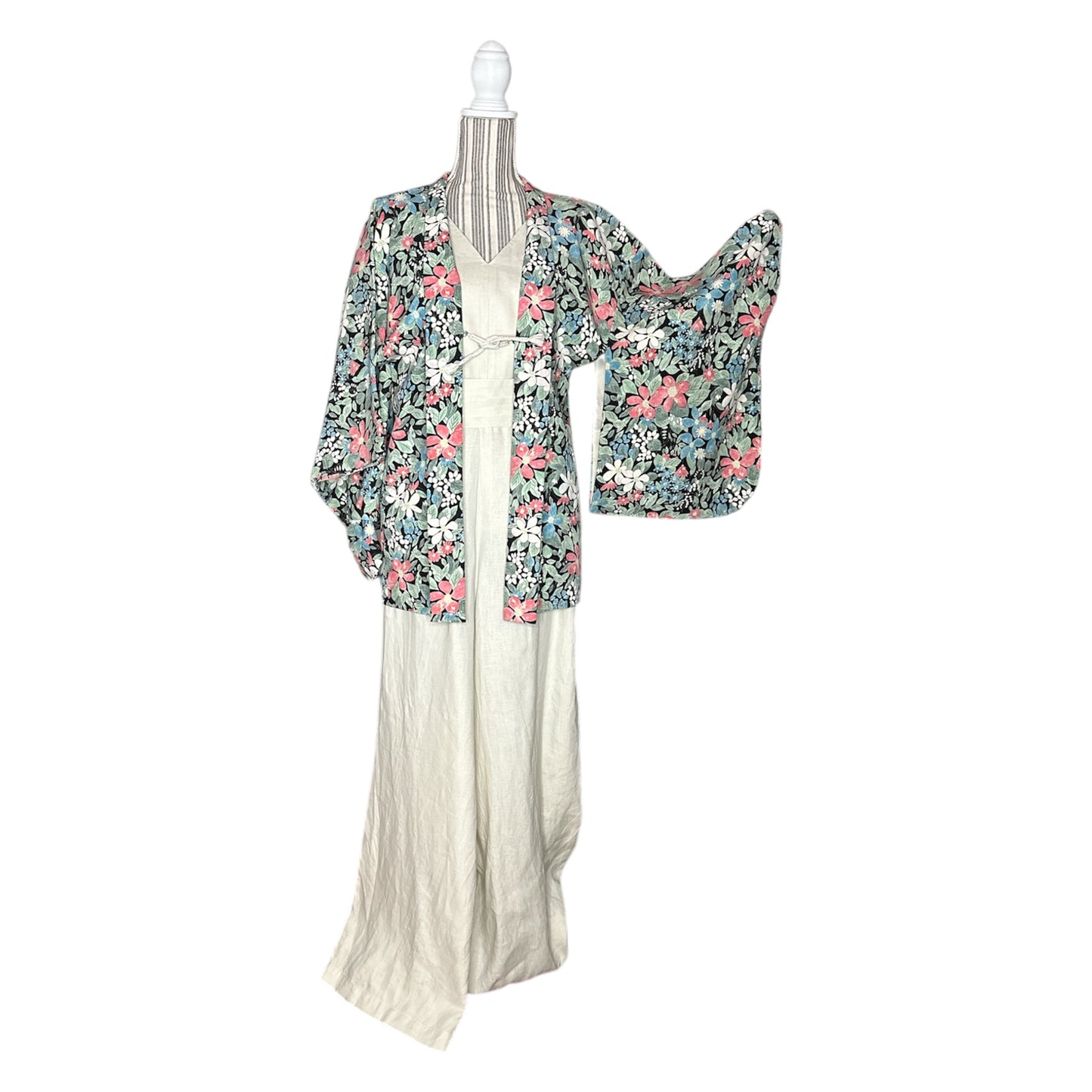 Komon Haori din mătase pictată