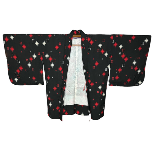 Kasuri Cross Vintage Haori & Kimono Set