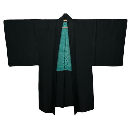 Black Formal Haori – Mitsudomoe Mon