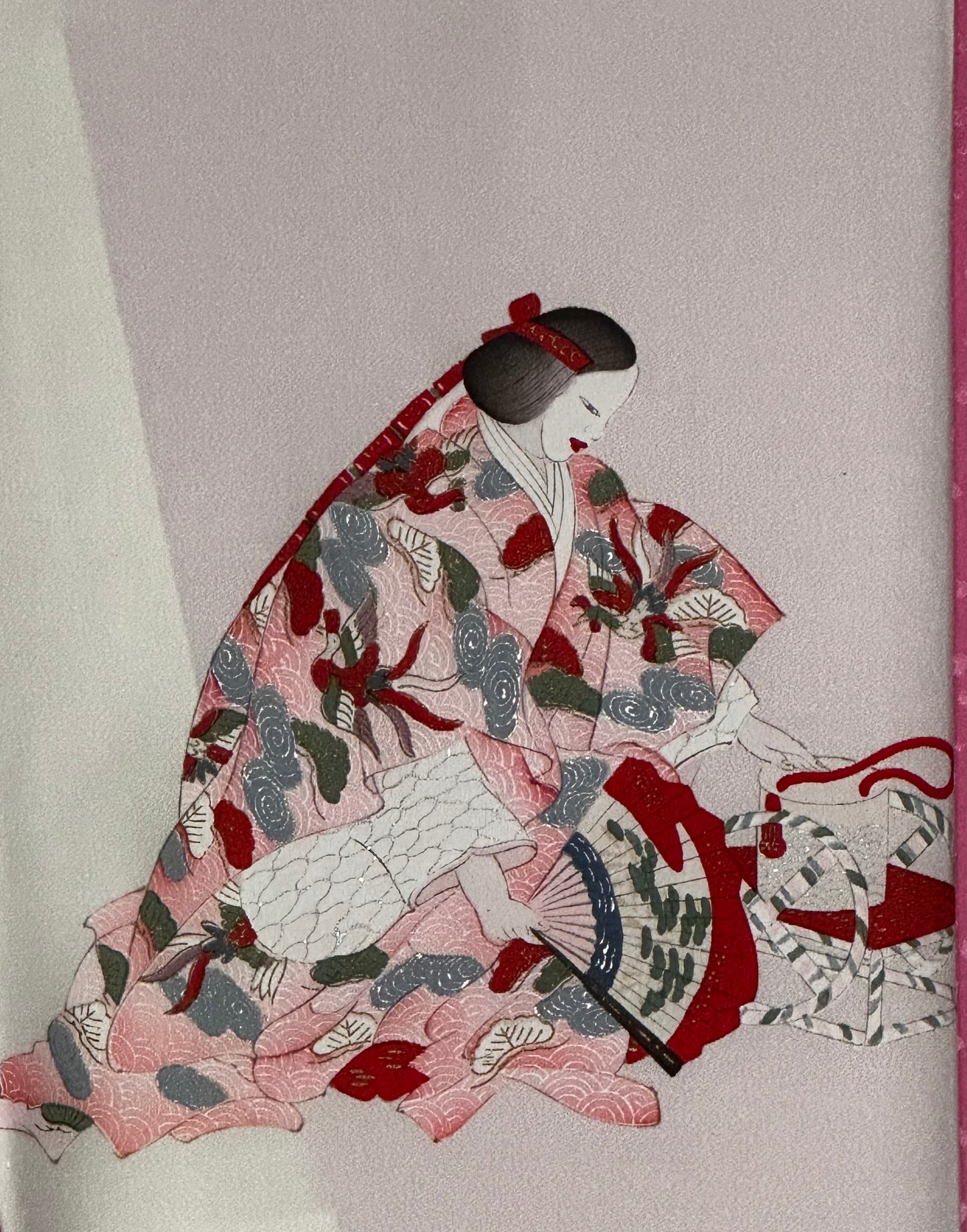 Chrysanthemum & Noh Pink Haori