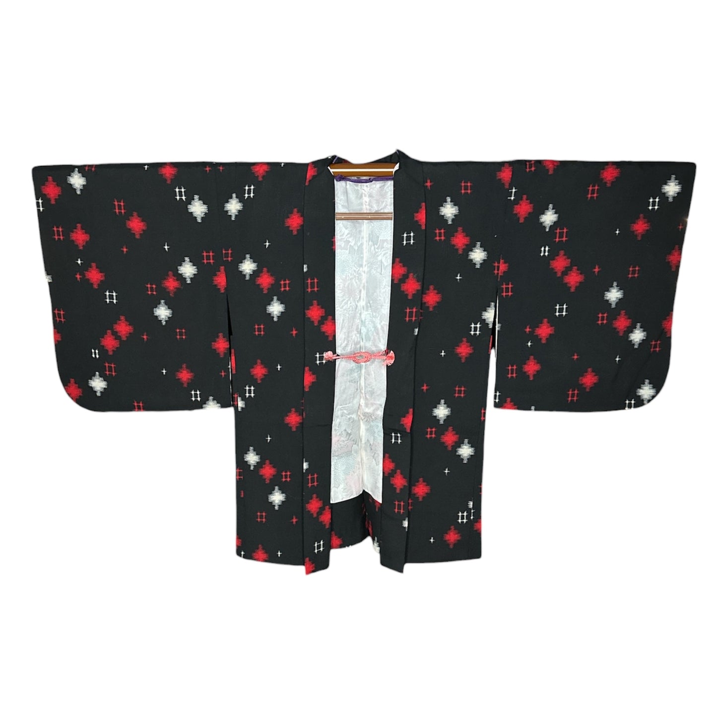 Kasuri Cross Vintage Haori & Kimono Set