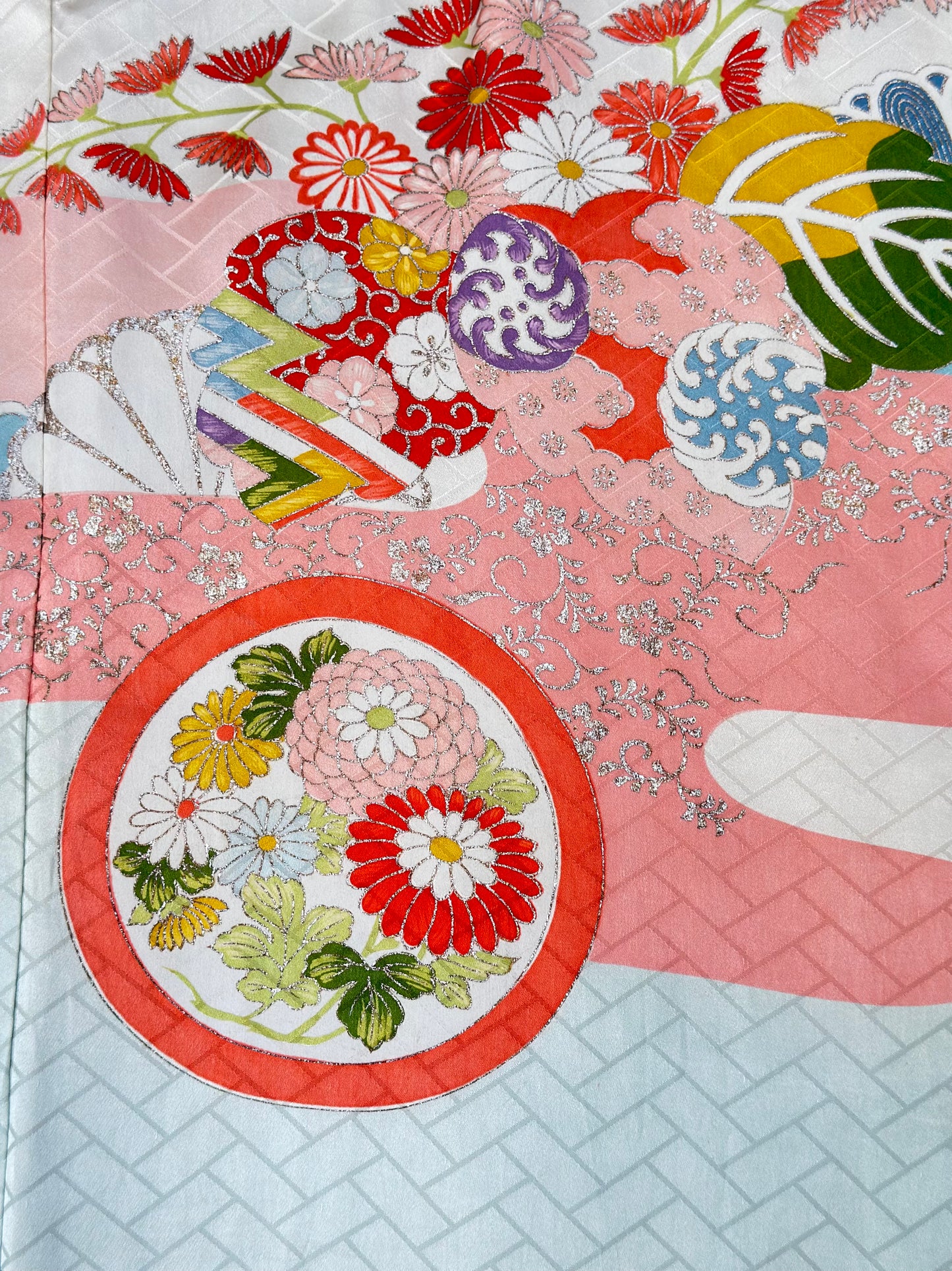 Azure Bokashi Celebration Vintage Furisode