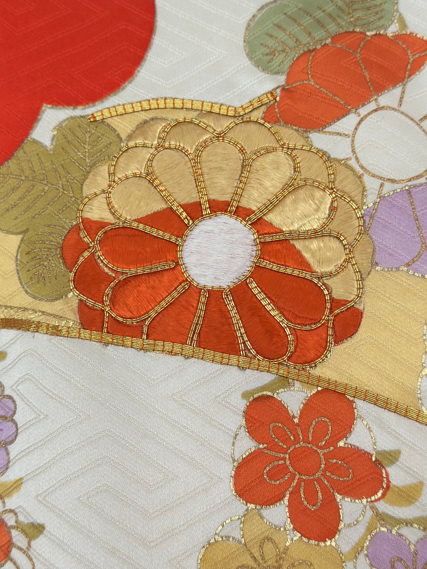 Golden Cloud Geometric Vintage Furisode