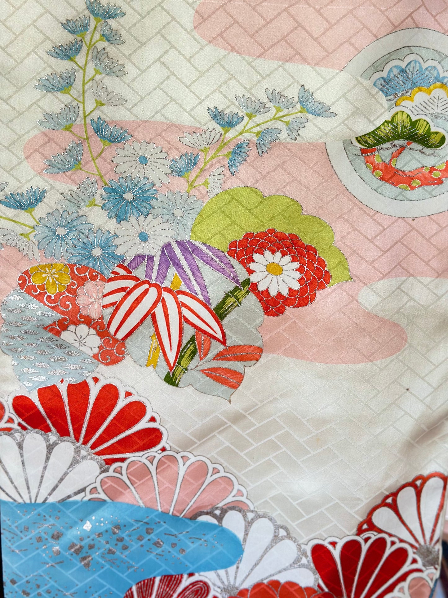 Azure Bokashi Celebration Vintage Furisode