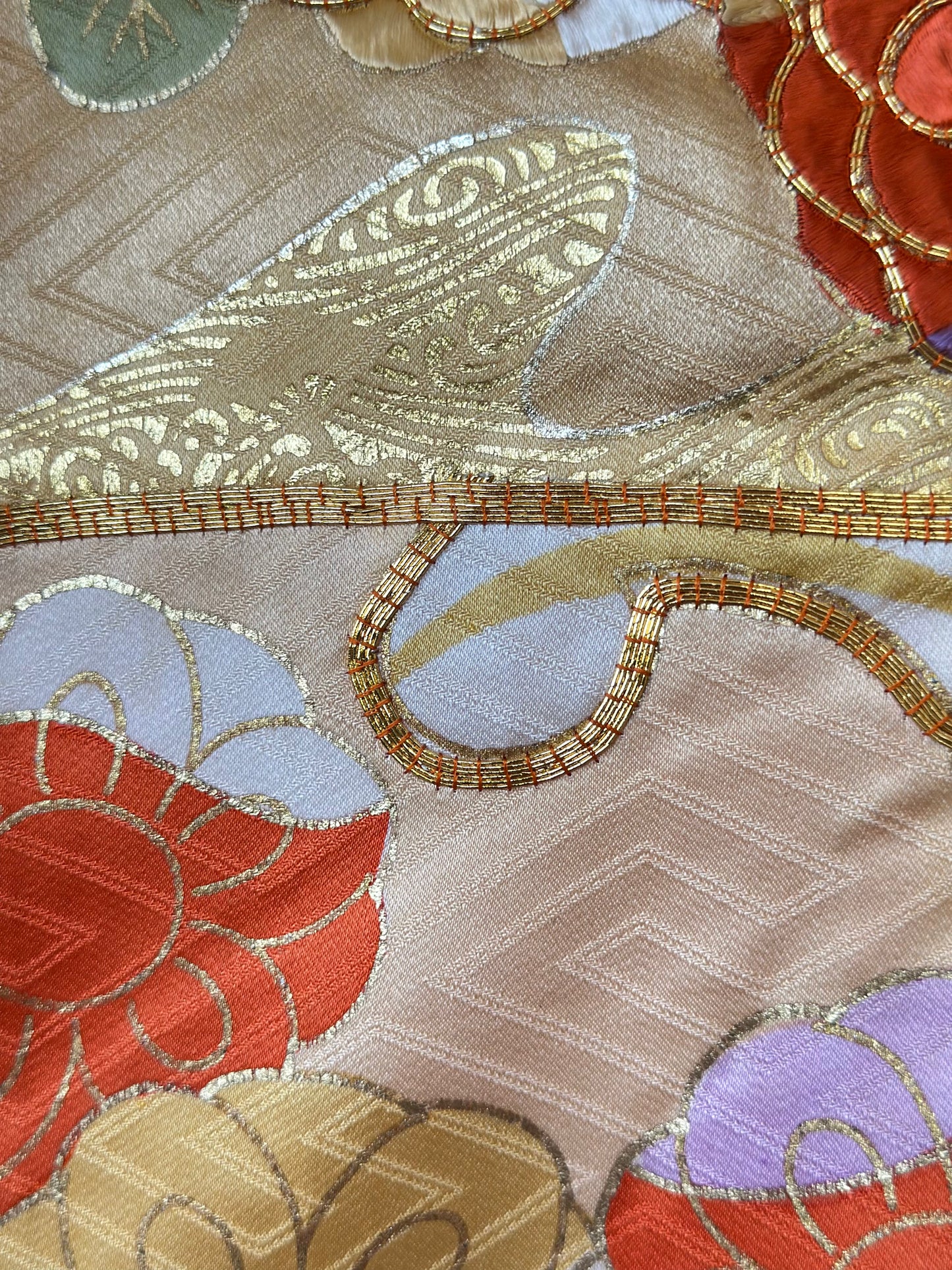 Golden Cloud Geometric Vintage Furisode