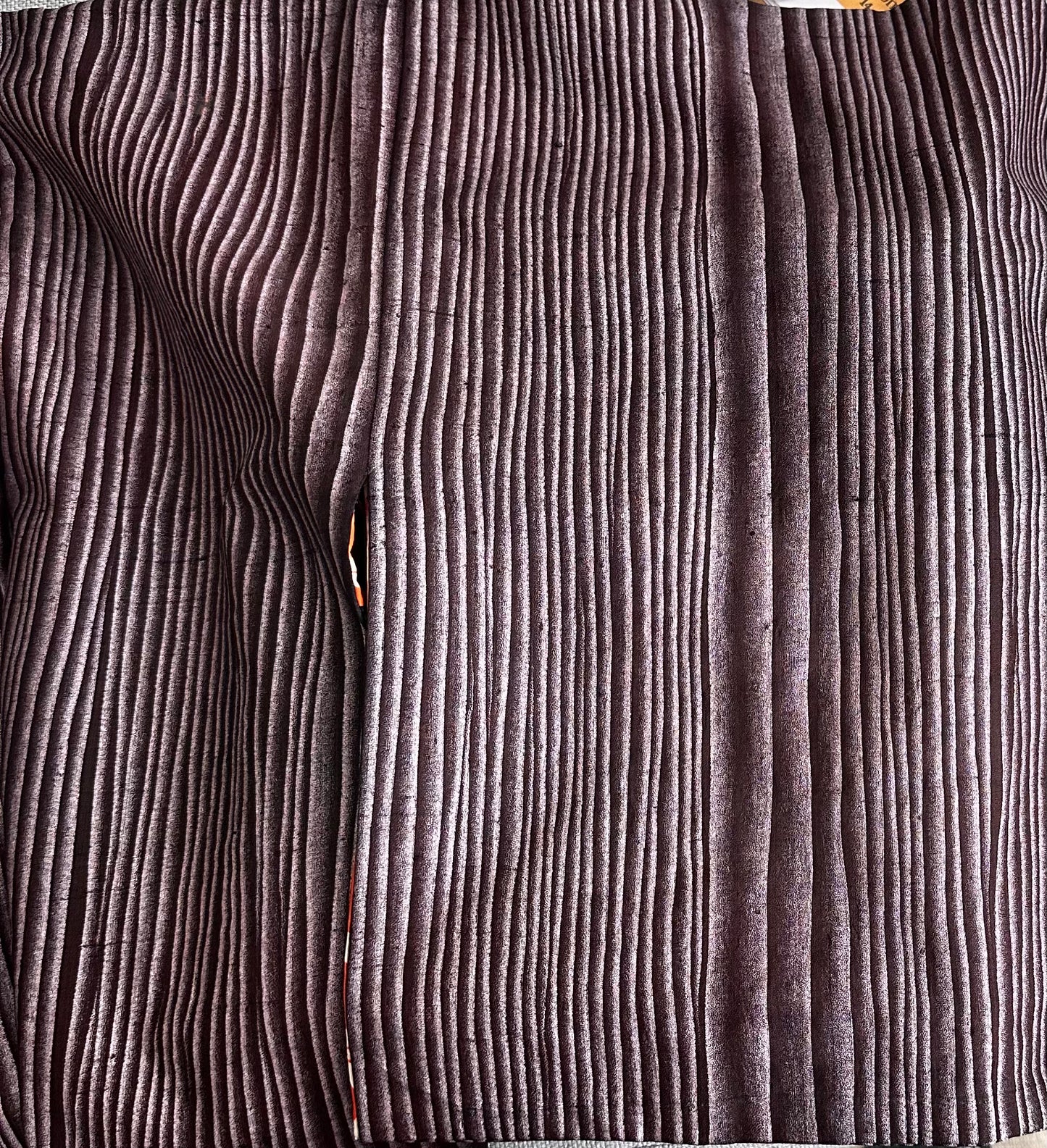Vintage Silk Haori – Plum & Silver Woven Jacket