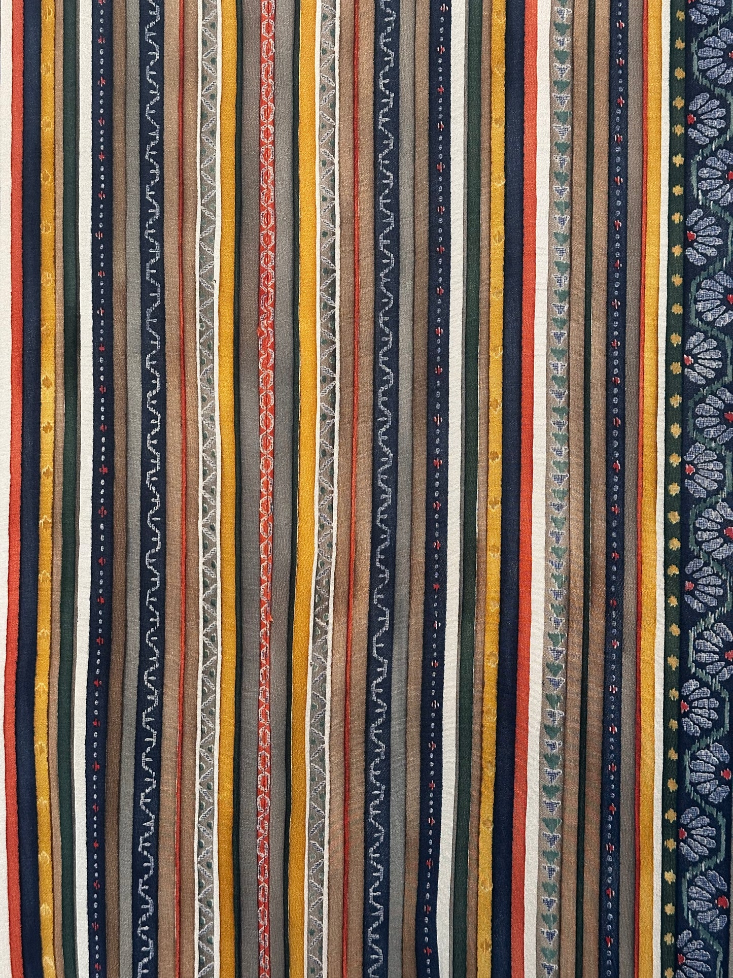 Kirkkaanvärinen raita Vintage Haori