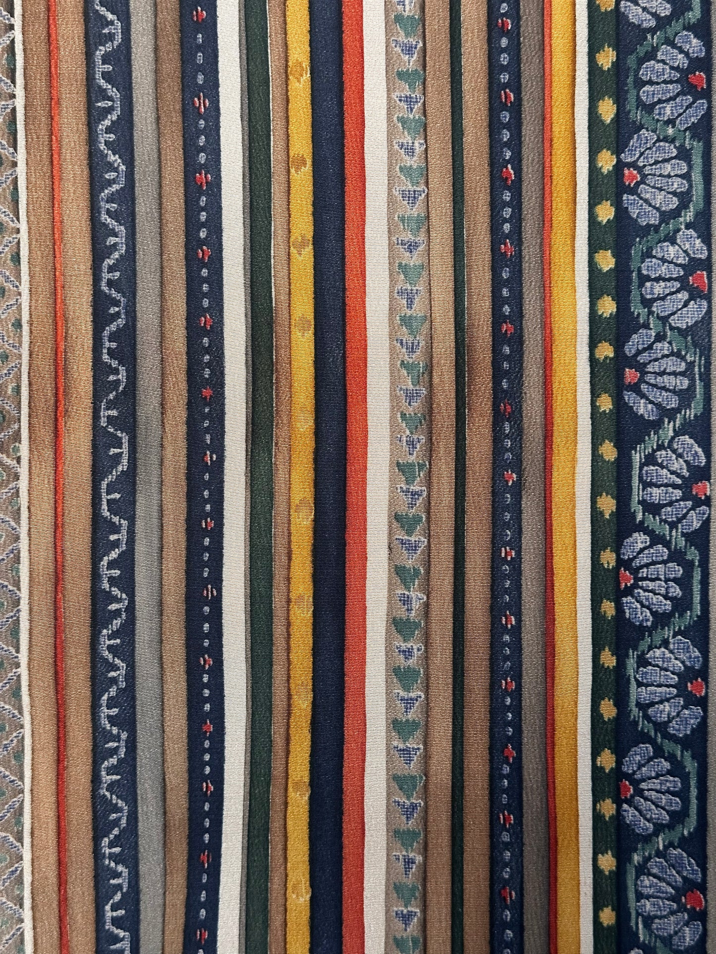 Kirkkaanvärinen raita Vintage Haori