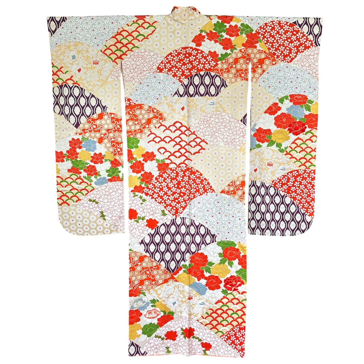 Flowing Fans Vintage Furisode