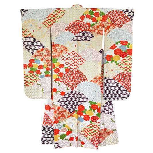 Flowing Fans Vintage Furisode