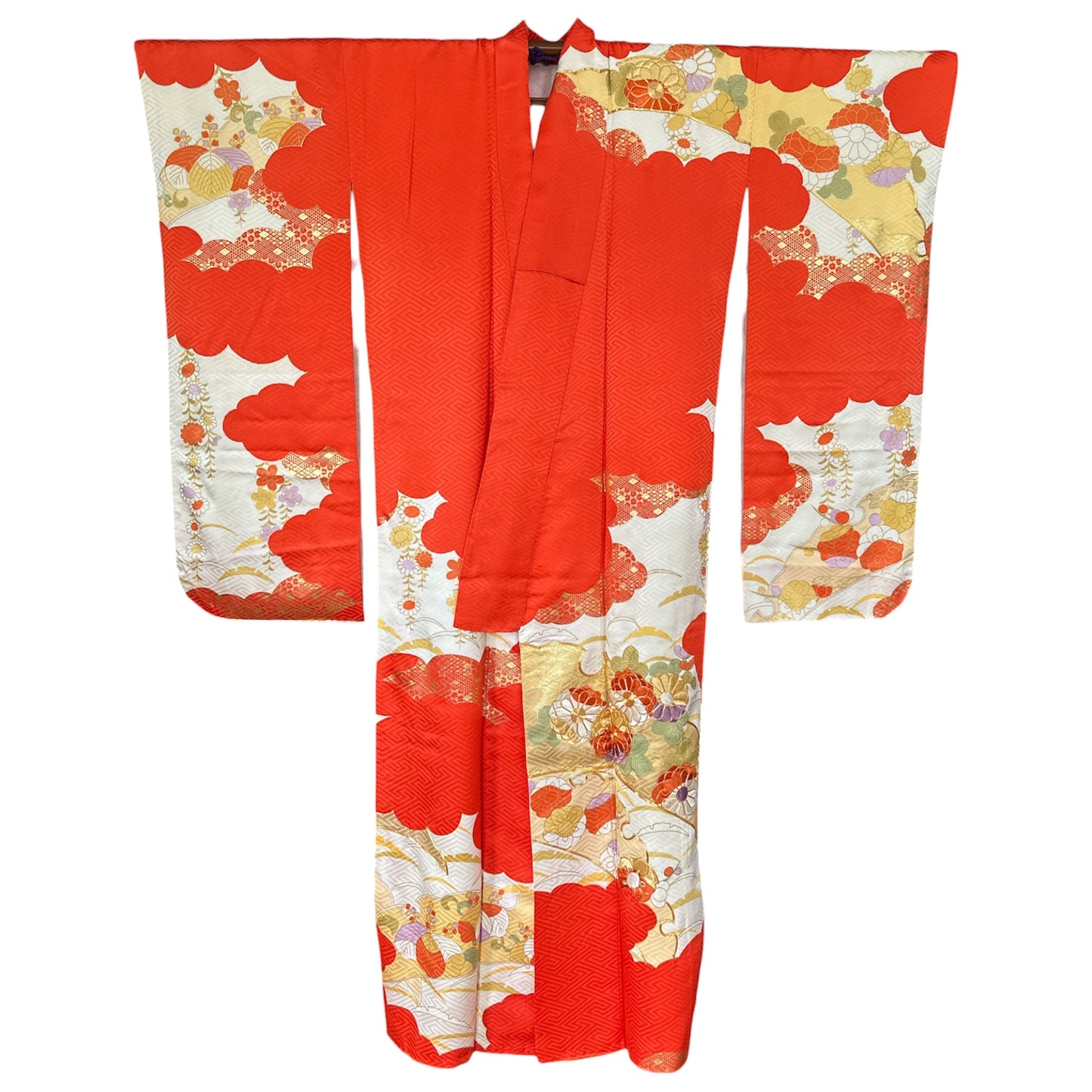 Golden Cloud Geometric Vintage Furisode