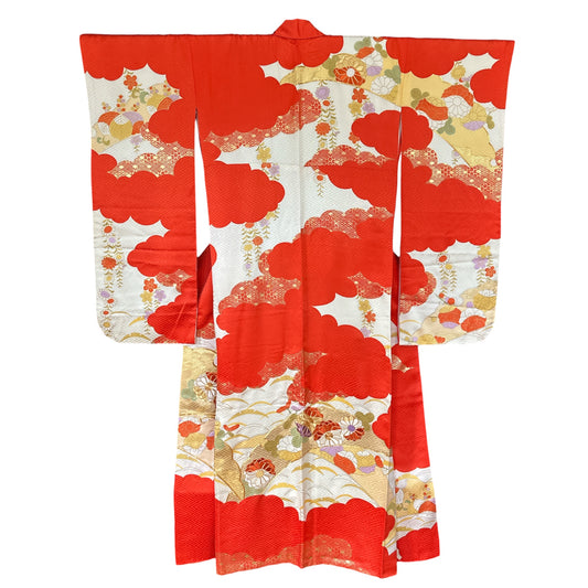 Golden Cloud Geometric Vintage Furisode