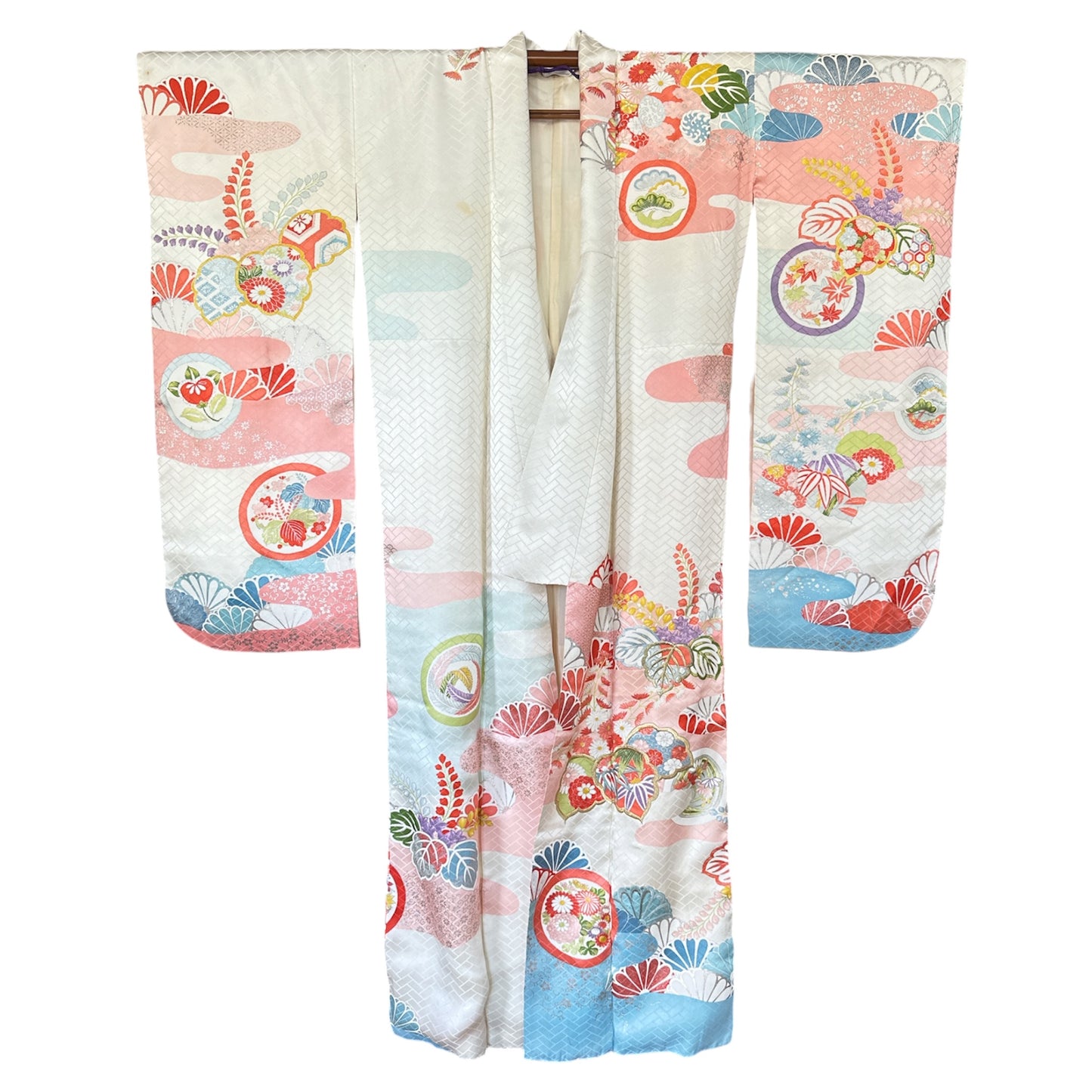 Azure Bokashi Celebration Vintage Furisode