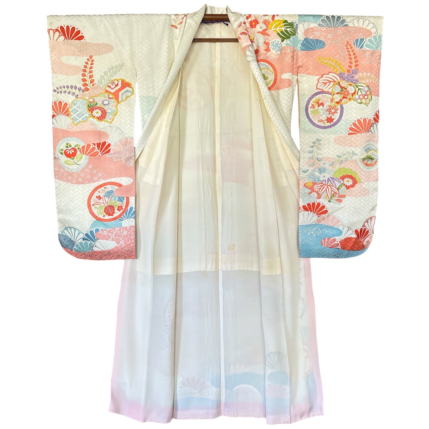 Azure Bokashi Celebration Vintage Furisode
