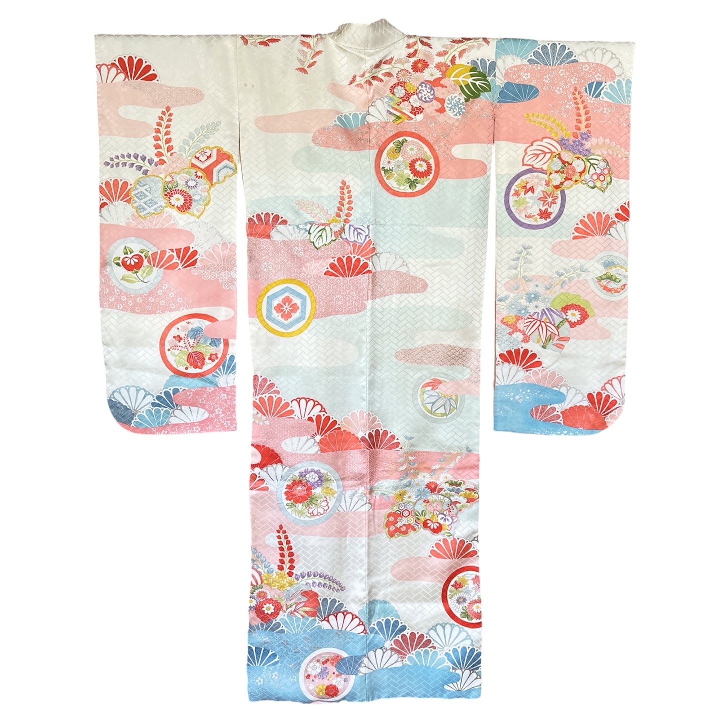 Azure Bokashi Celebration Vintage Furisode
