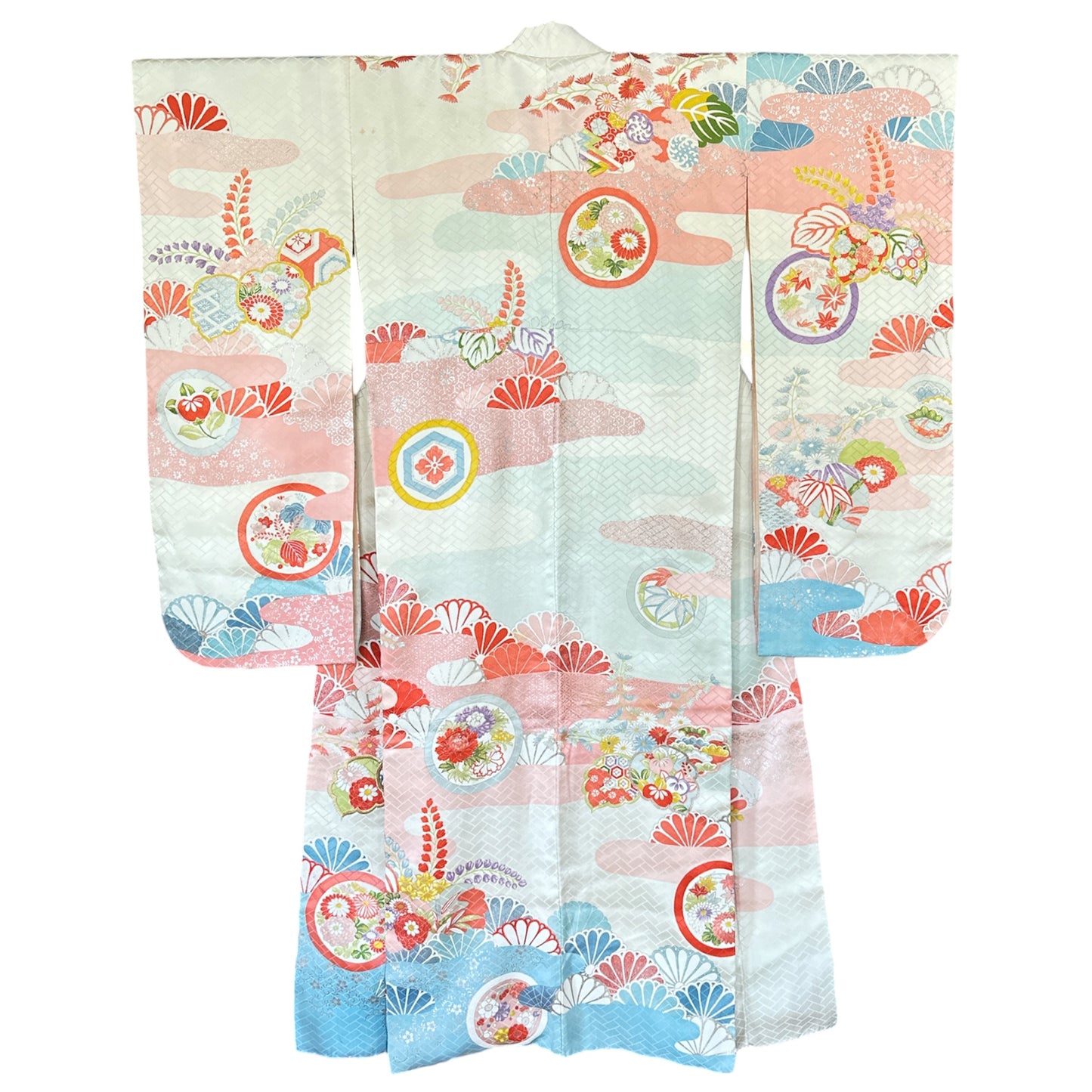Azure Bokashi Celebration Vintage Furisode