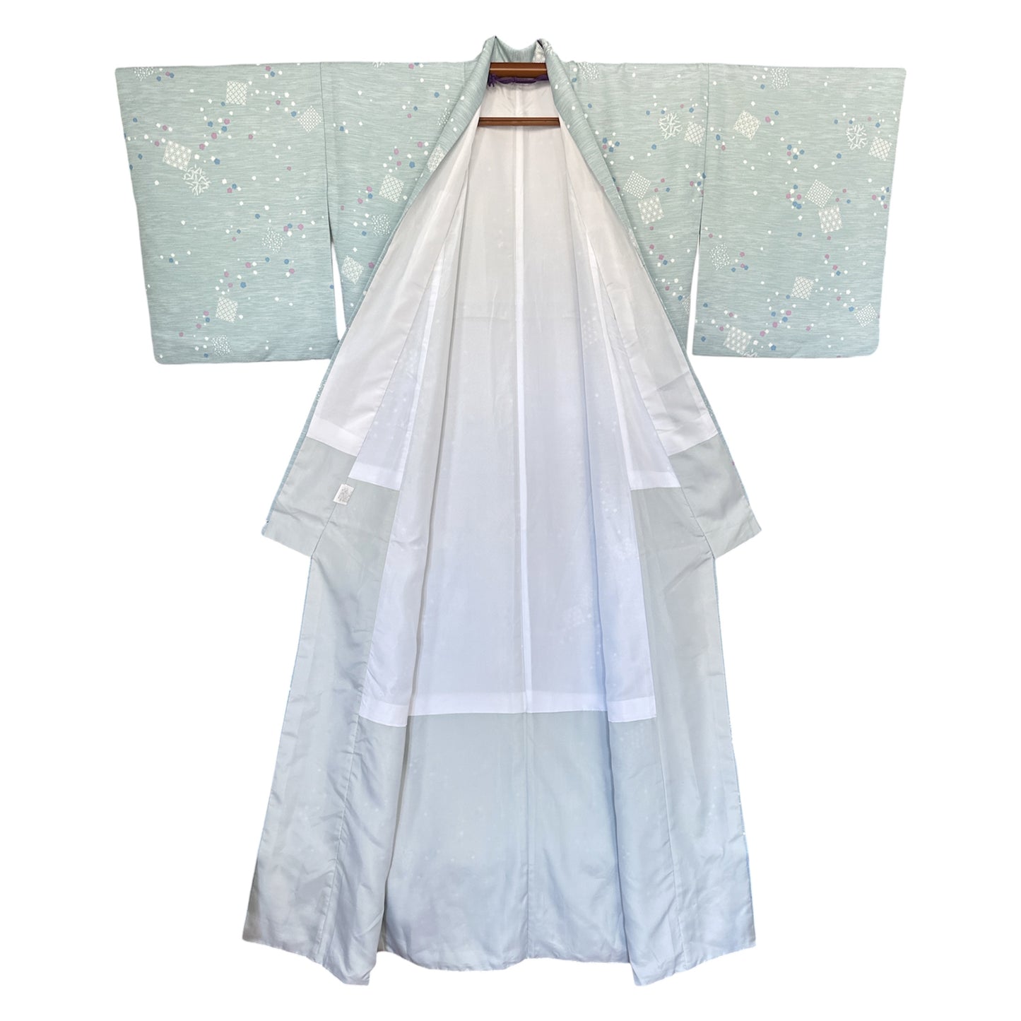 Kimono Komon albastru deschis Cristale de Zăpadă”