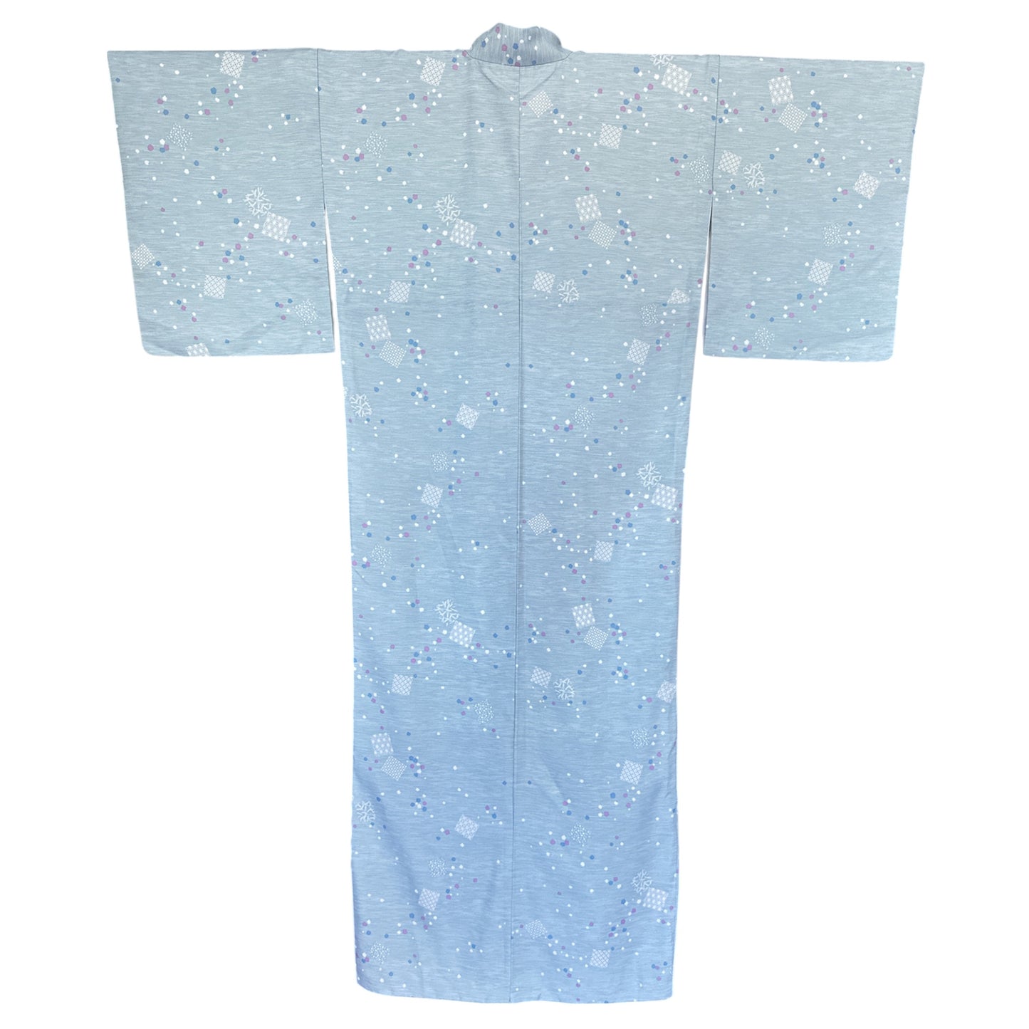 Kimono Komon albastru deschis Cristale de Zăpadă”