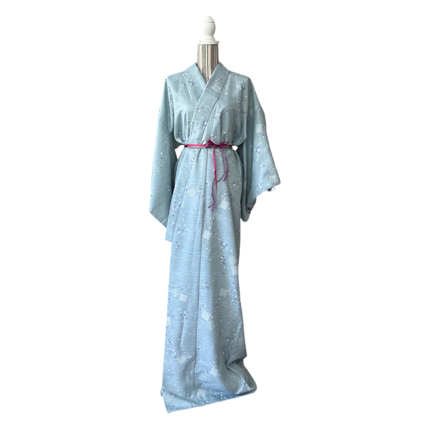 Kimono Komon albastru deschis Cristale de Zăpadă”
