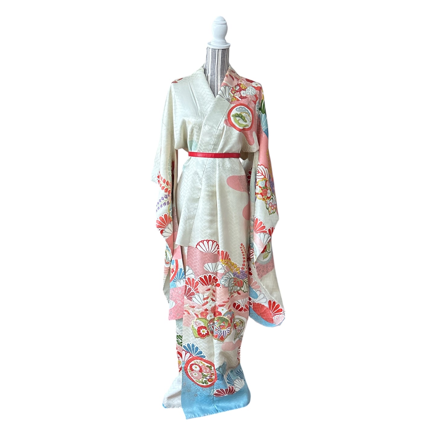 Azure Bokashi Celebration Vintage Furisode