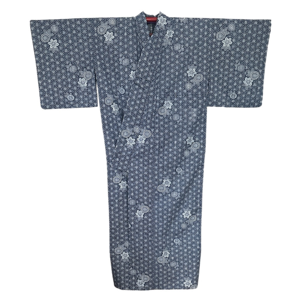 Indigon Asanoha & Kiku Vintage Hitoe -kimono