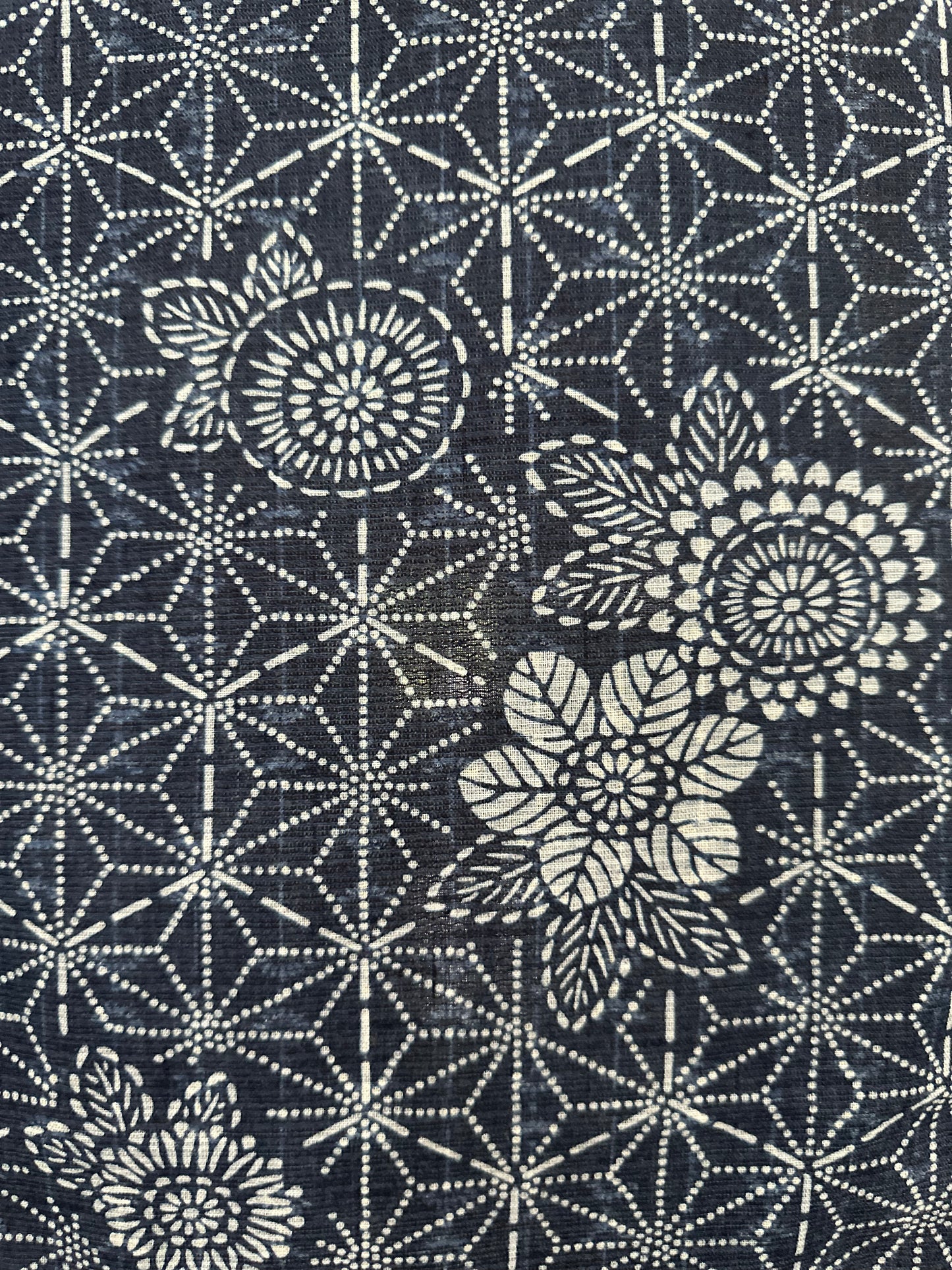 Indigon Asanoha & Kiku Vintage Hitoe -kimono