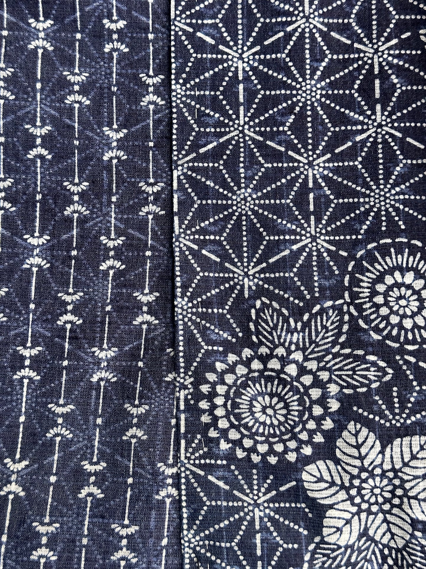 Indigon Asanoha & Kiku Vintage Hitoe -kimono
