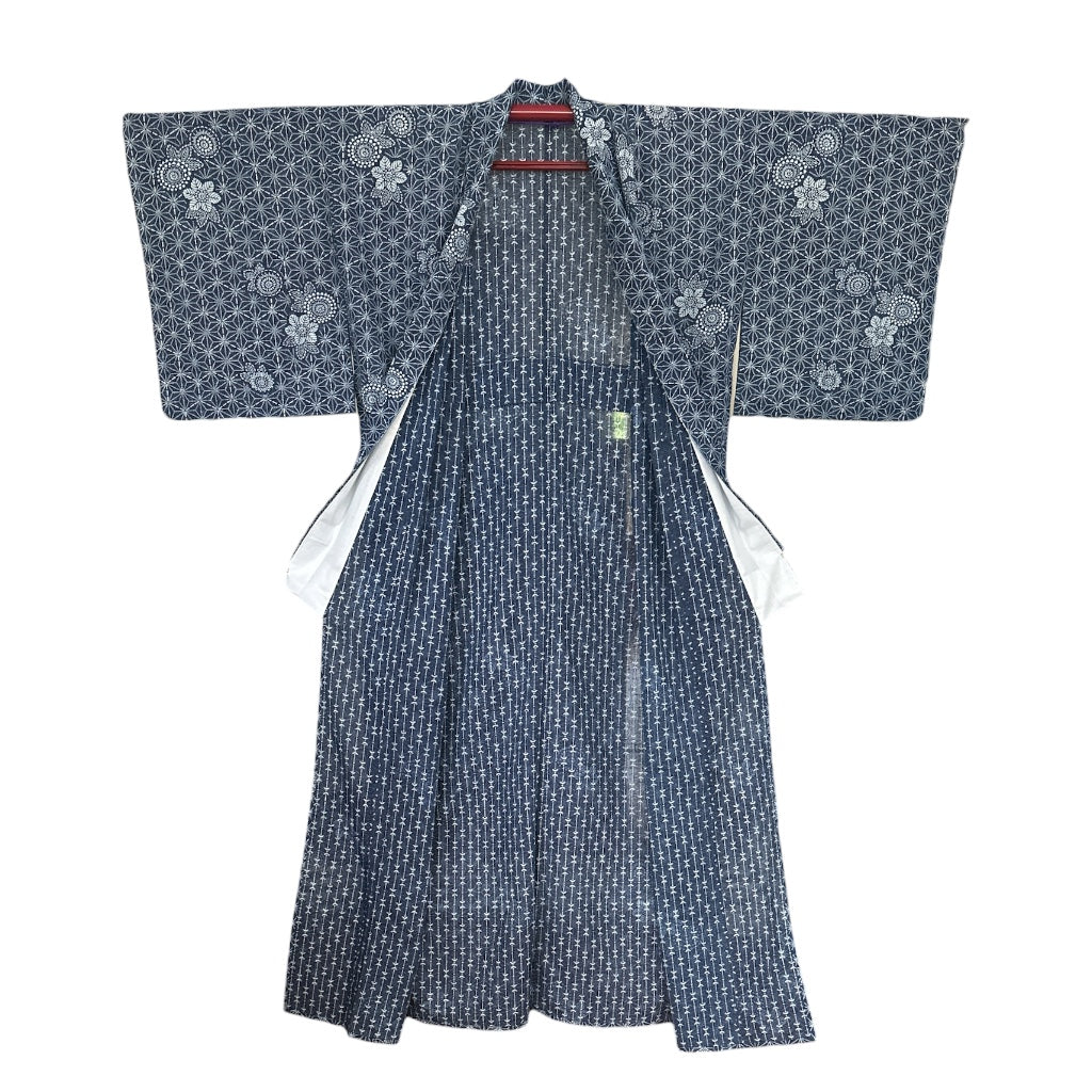 Indigon Asanoha & Kiku Vintage Hitoe -kimono