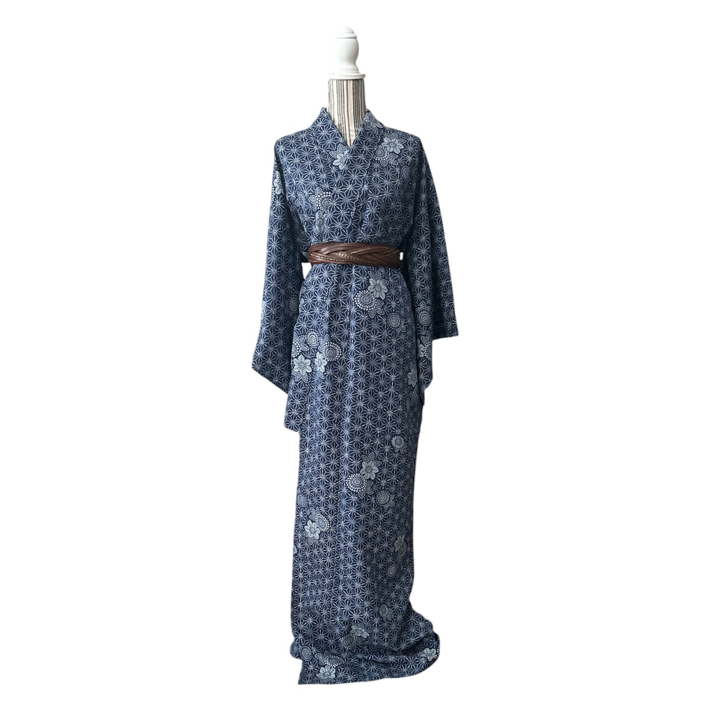 Indigon Asanoha & Kiku Vintage Hitoe -kimono