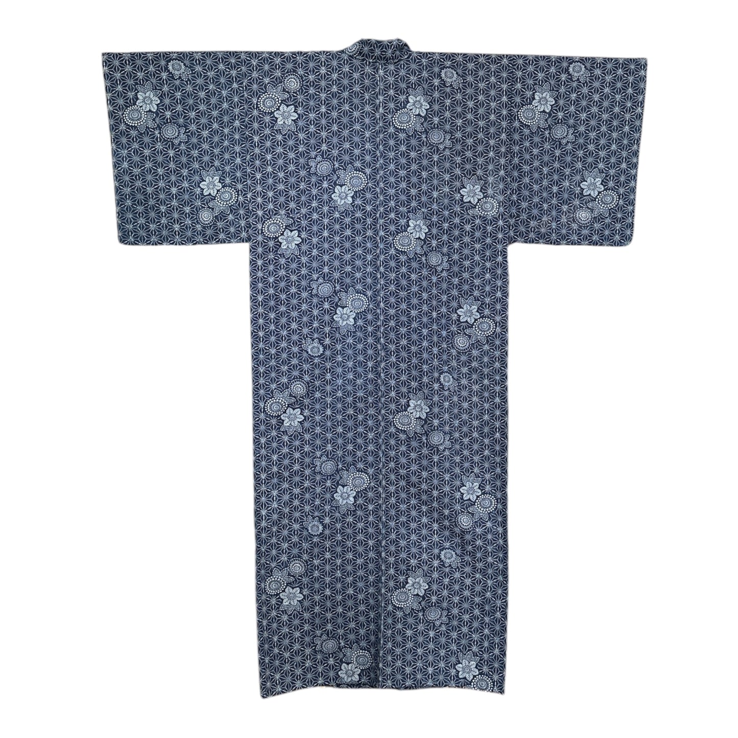 Indigon Asanoha & Kiku Vintage Hitoe -kimono