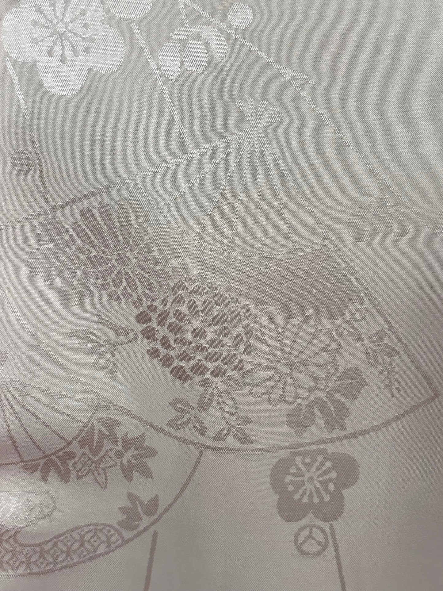 Pinkki luumunkukka-furisode-juban – Koko L