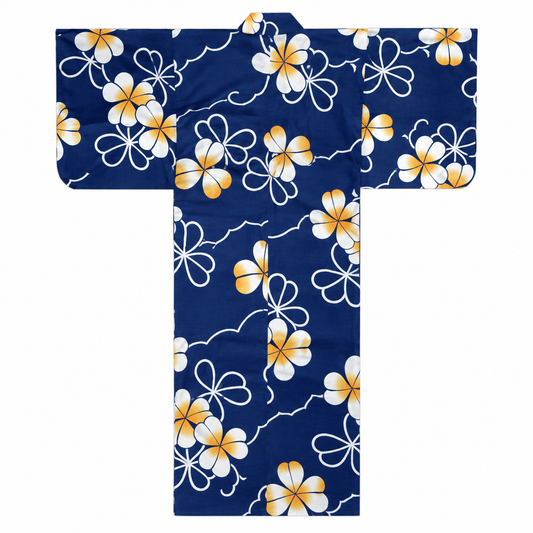 Yukata „Trifoi Norocos” cu detalii argintii