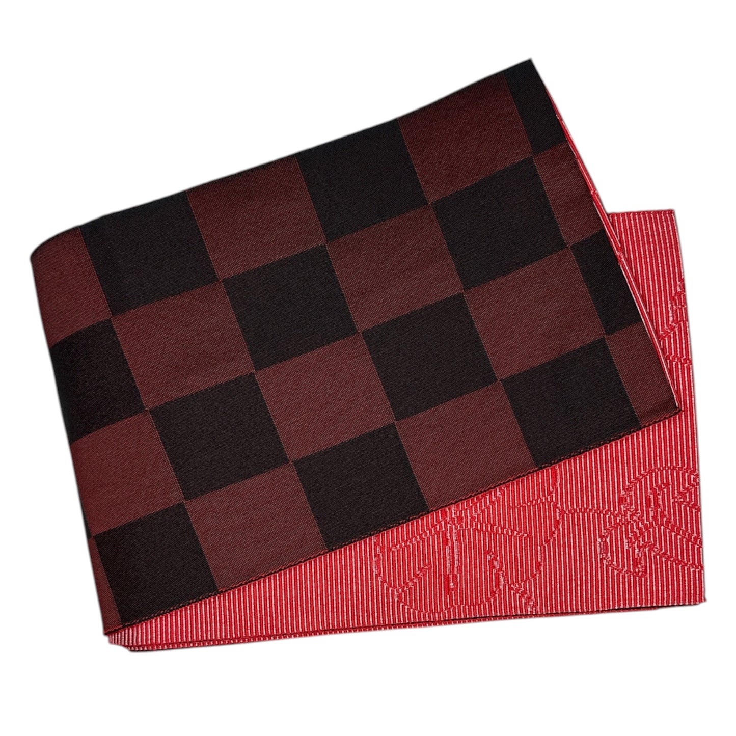 Ichimatsu Black & Red Hanhaba Obi