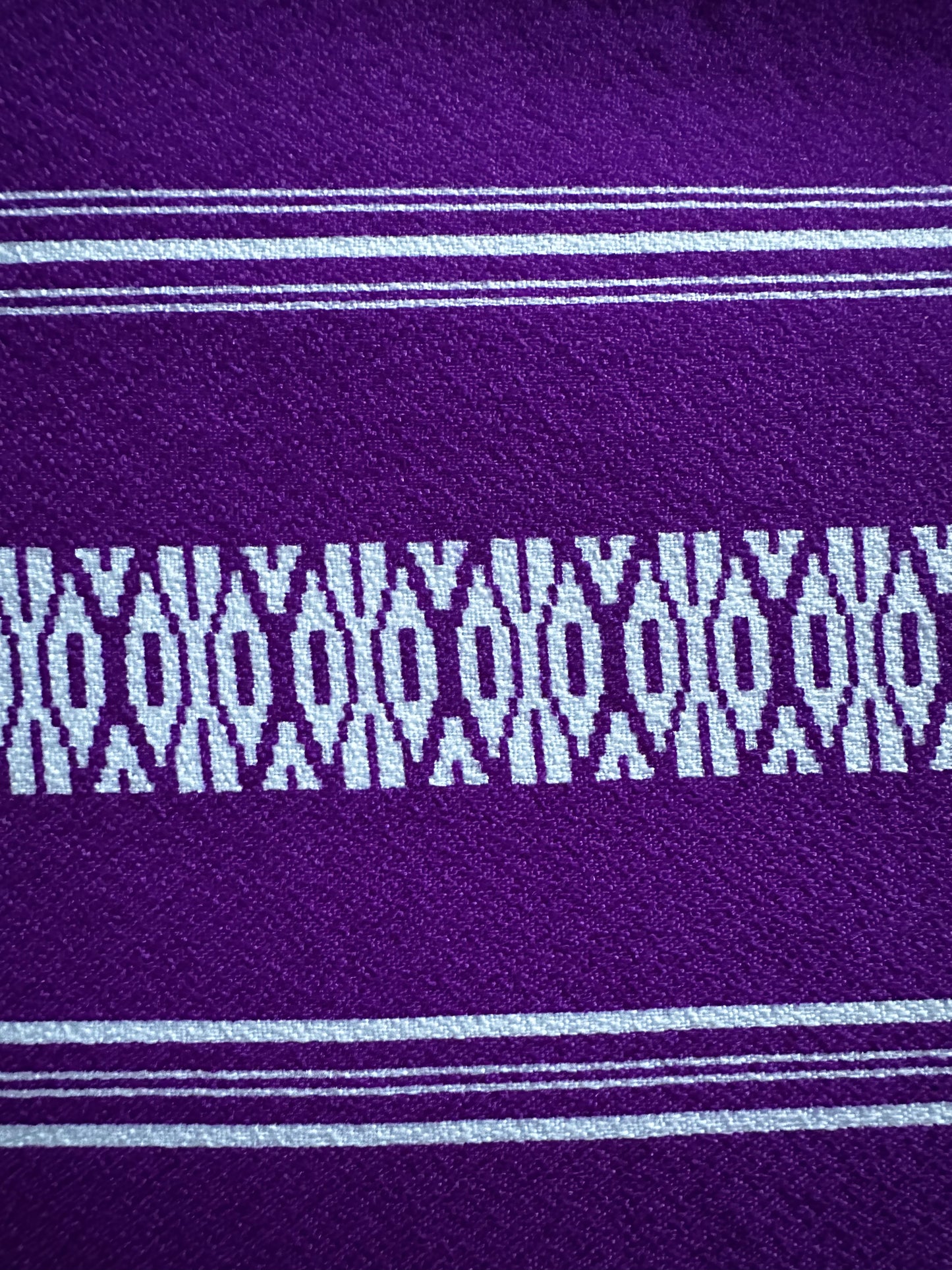 Vivid Purple & White Sakura Hanhaba Obi