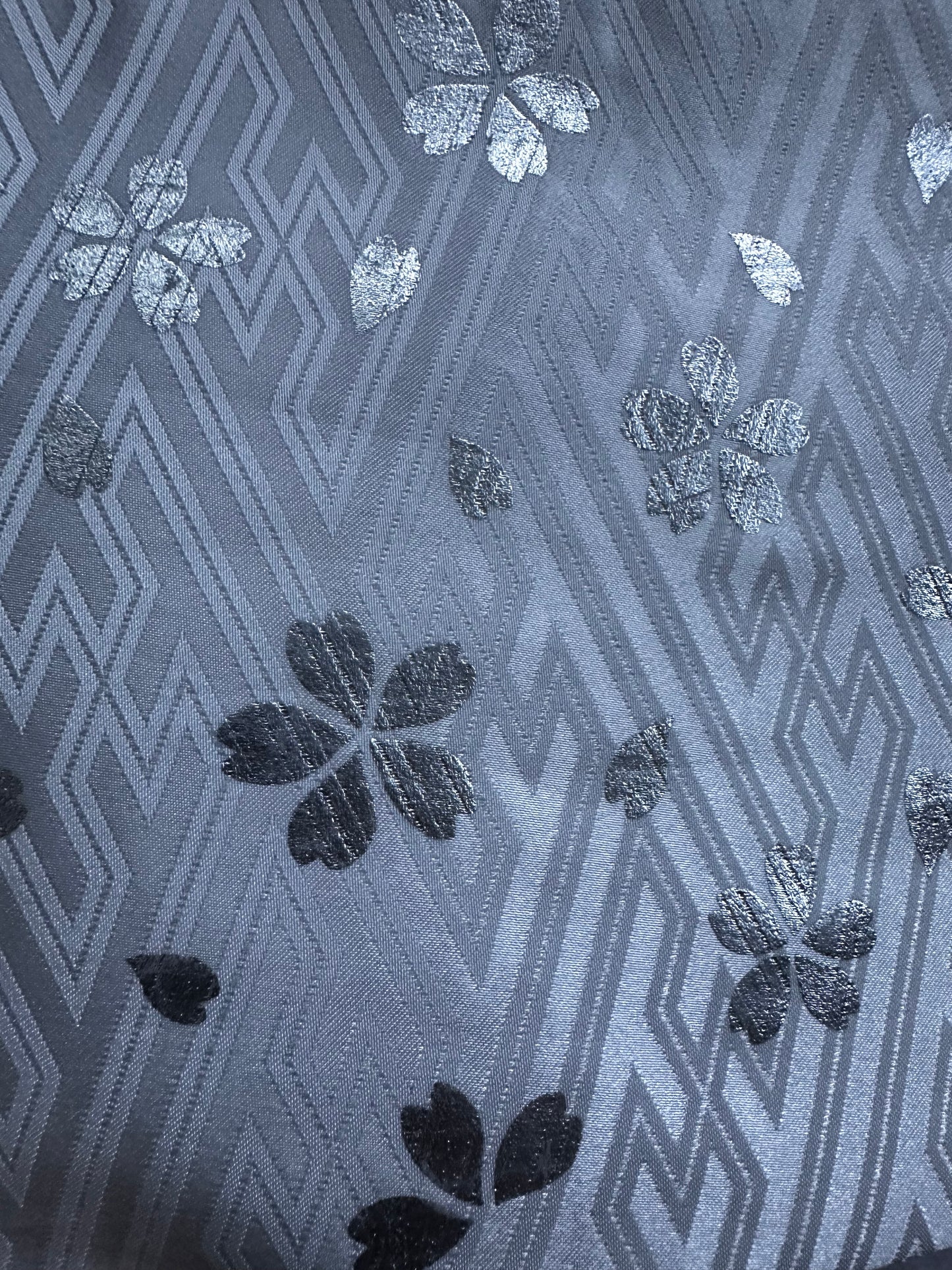 Vivid Purple & White Sakura Hanhaba Obi