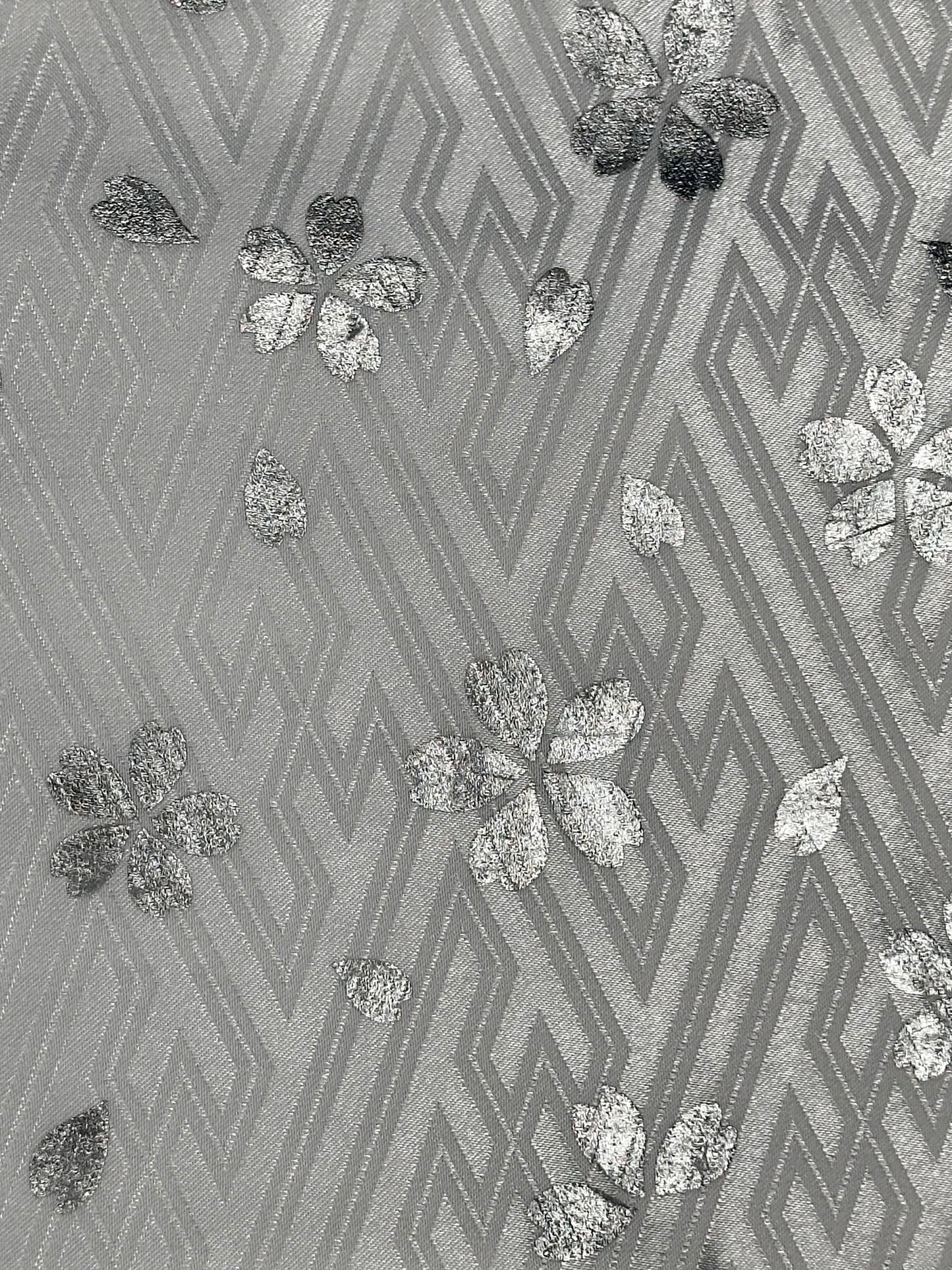 Vivid Purple & White Sakura Hanhaba Obi