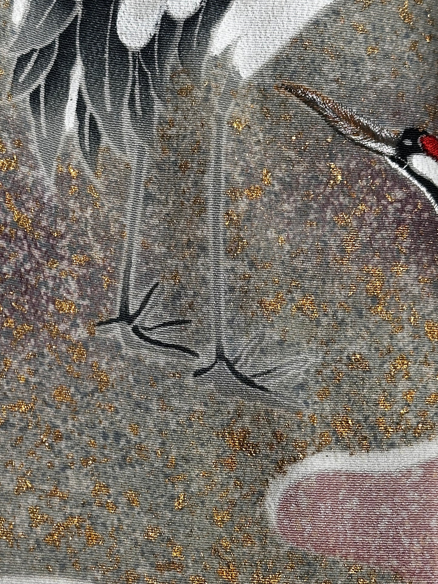 Resting Cranes Kurotomesode