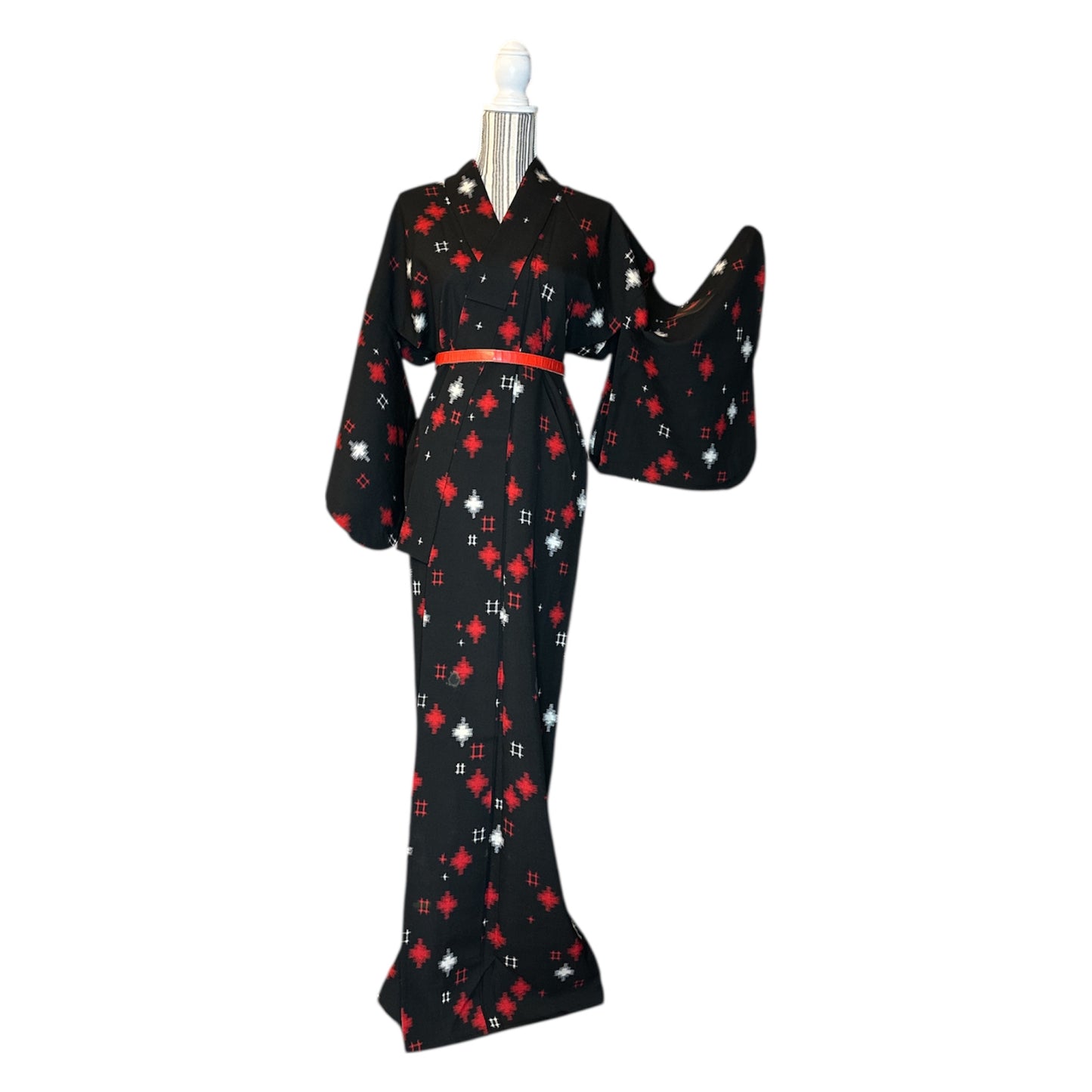 Kasuri Cross Vintage Haori & Kimono Set