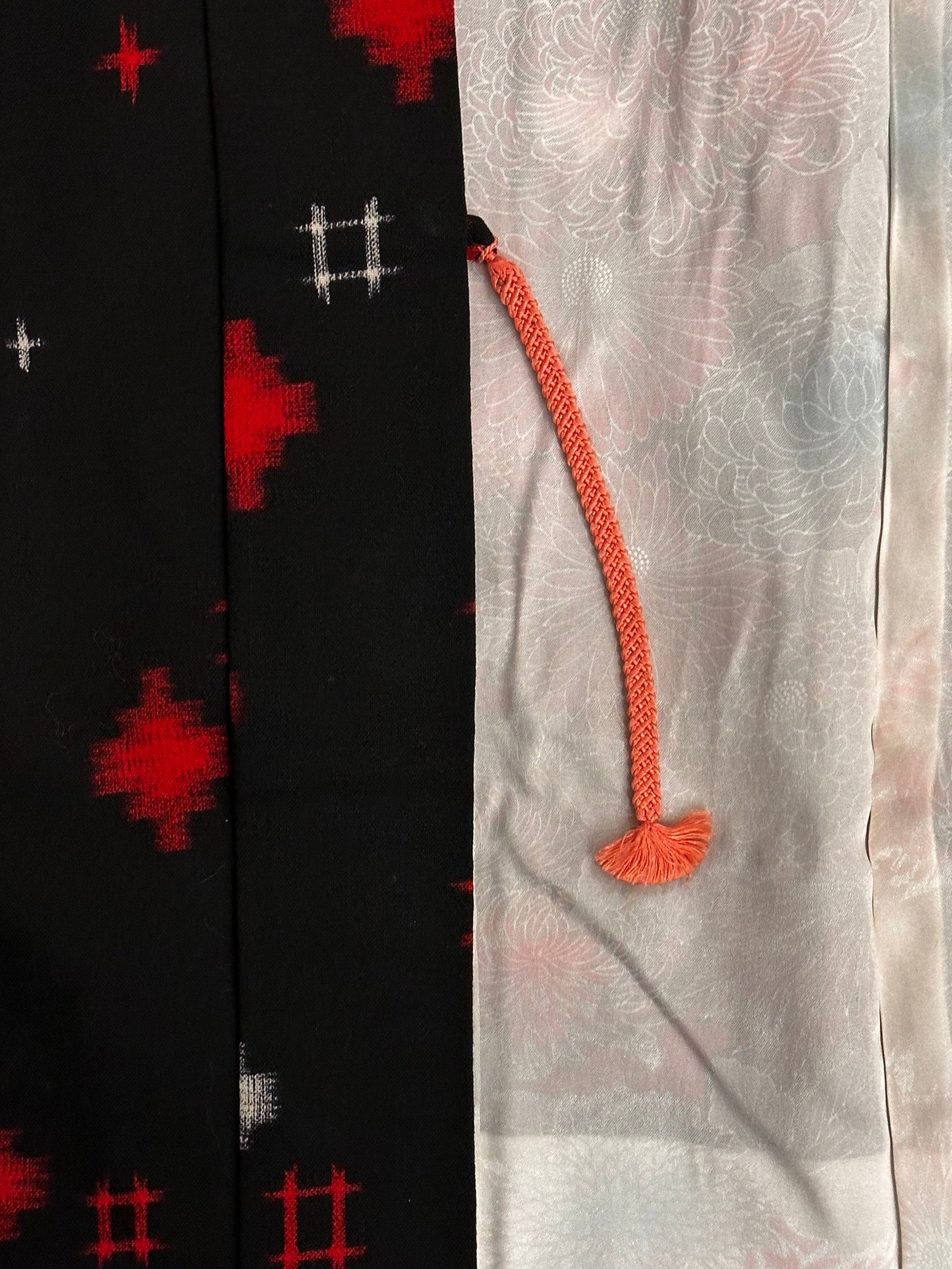 Kasuri Cross Vintage Haori & Kimono Set