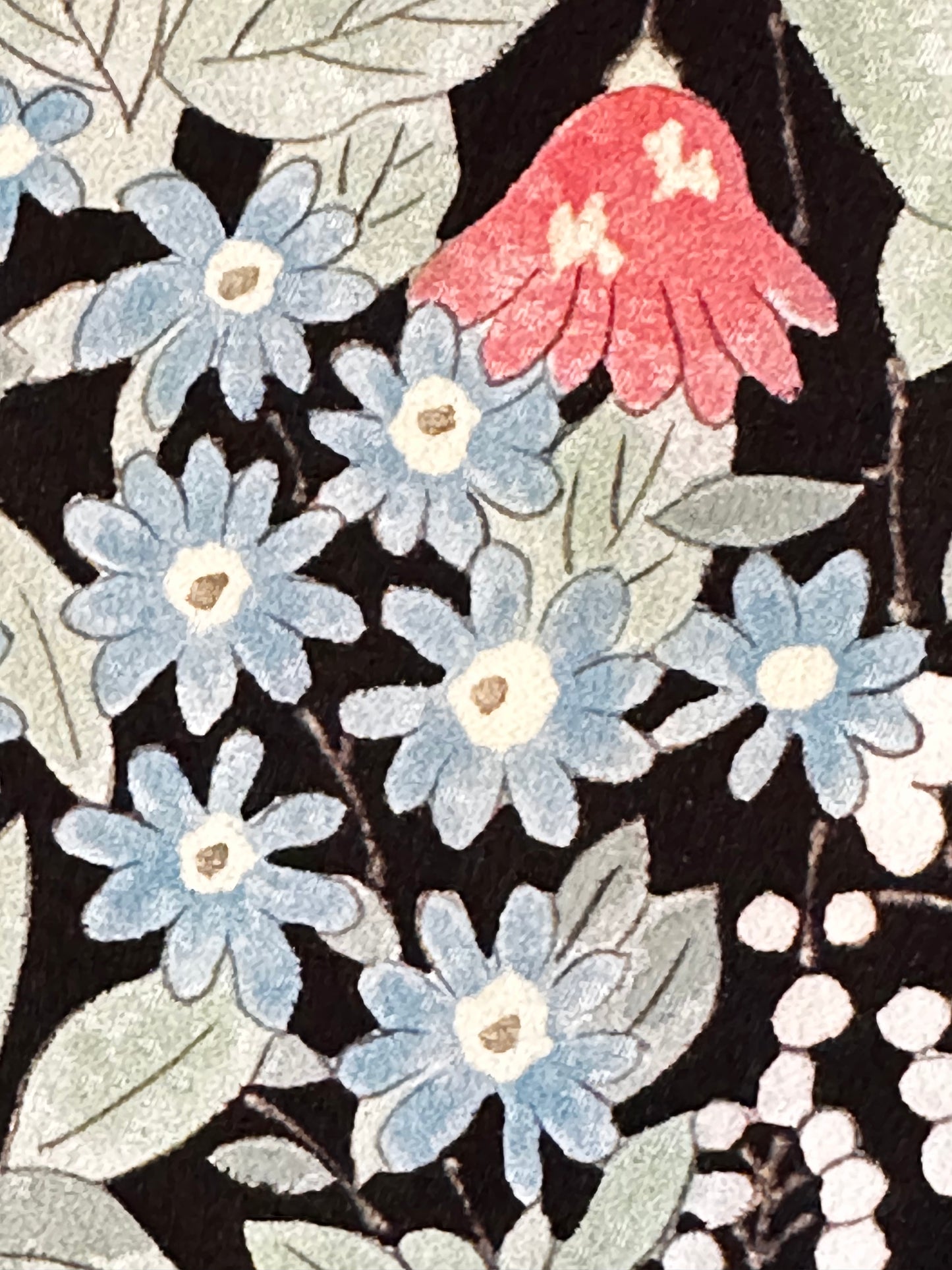 Komon Haori din mătase pictată