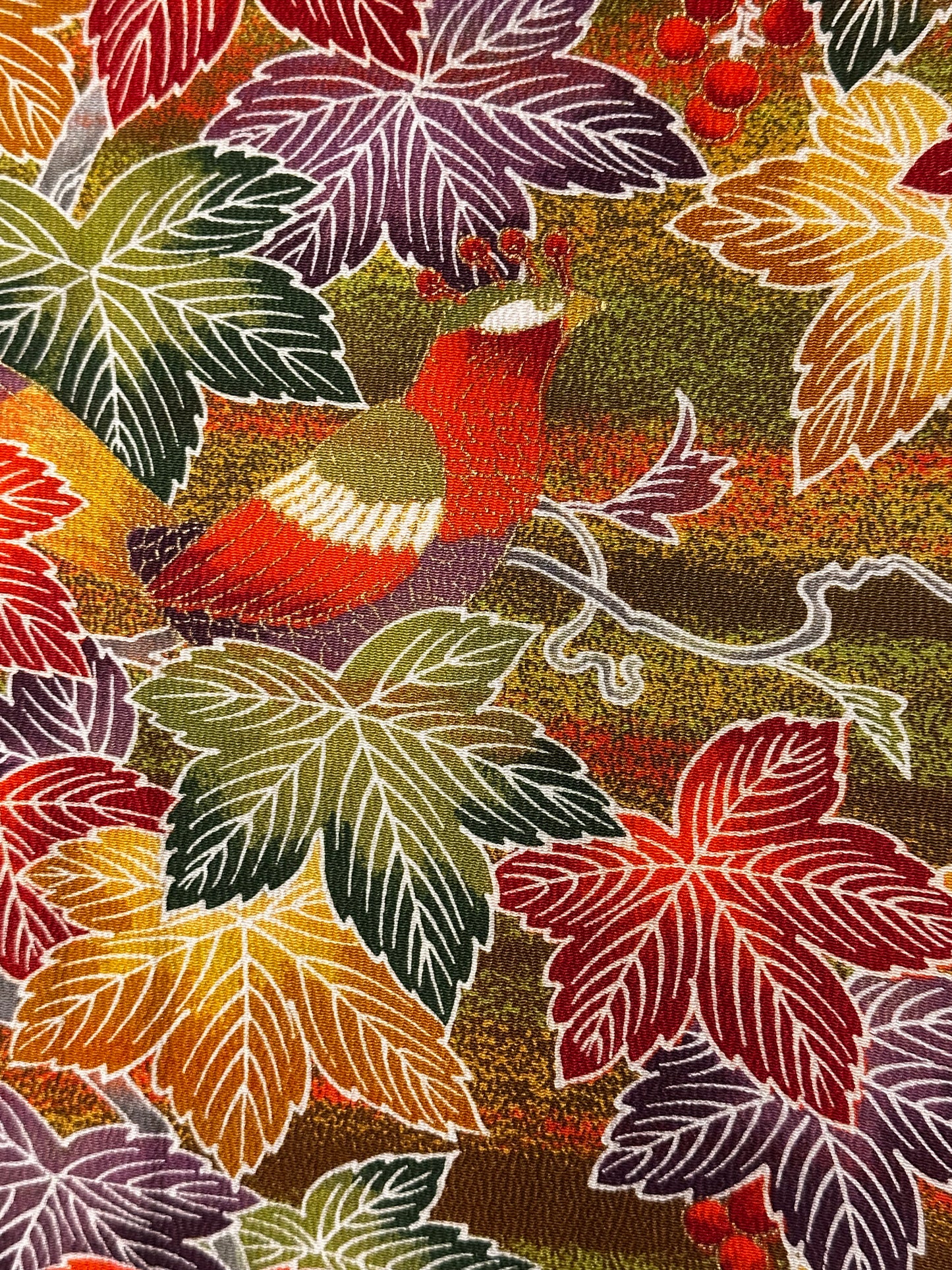 Vivid Autumn Komon Kimono