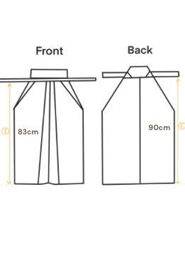 Umanori Hakama | Light Blue Seigaiha Pattern & Gold Waves