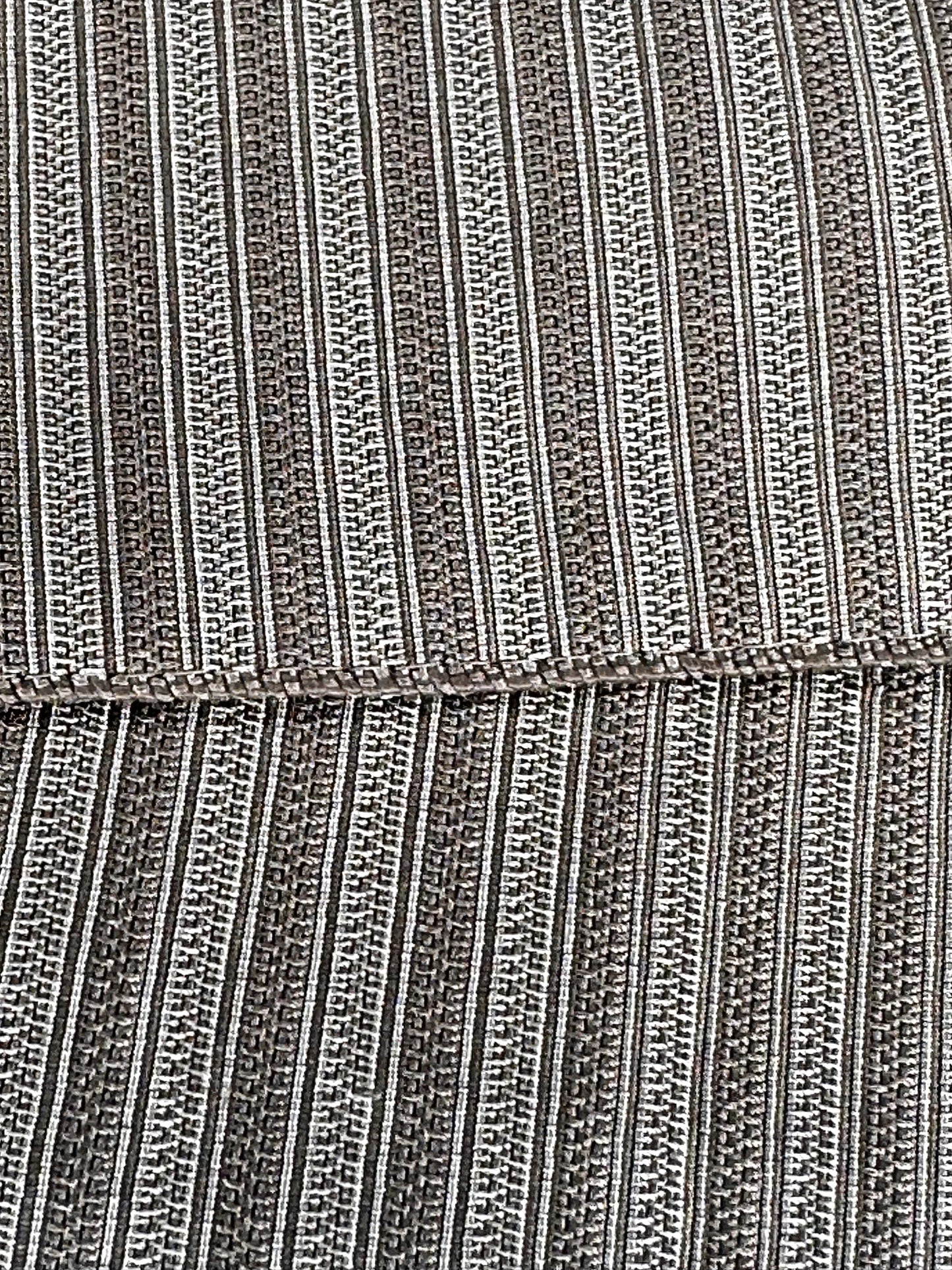 Kaku Haba Men’s Obi | Taupe & Brown Vertical Stripes