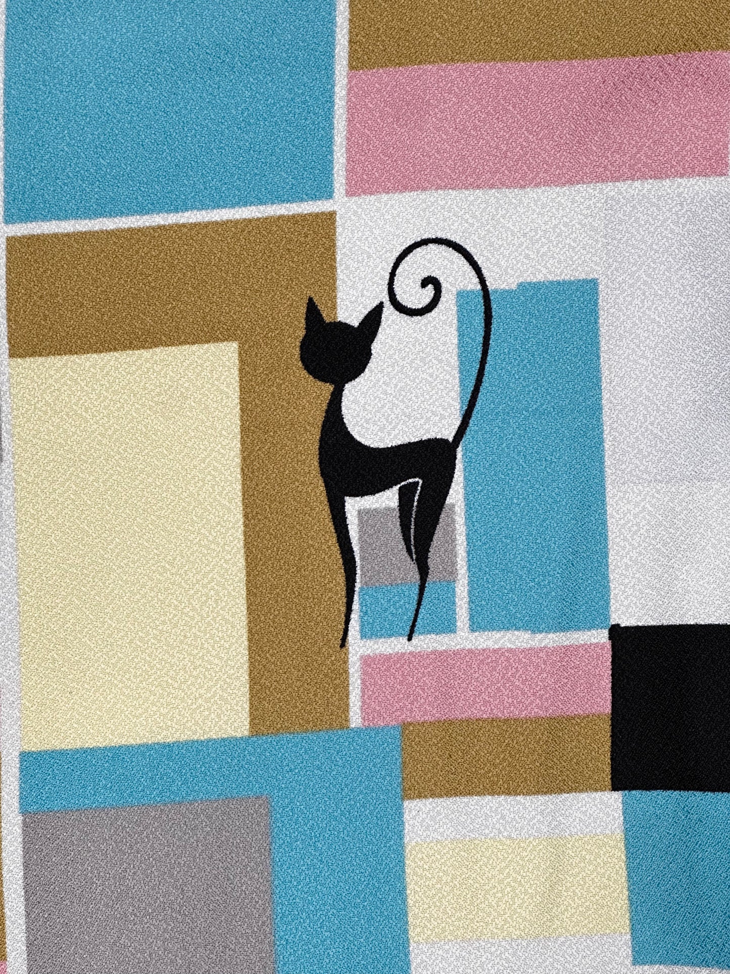 Geometrinen kissa Komon Kimono