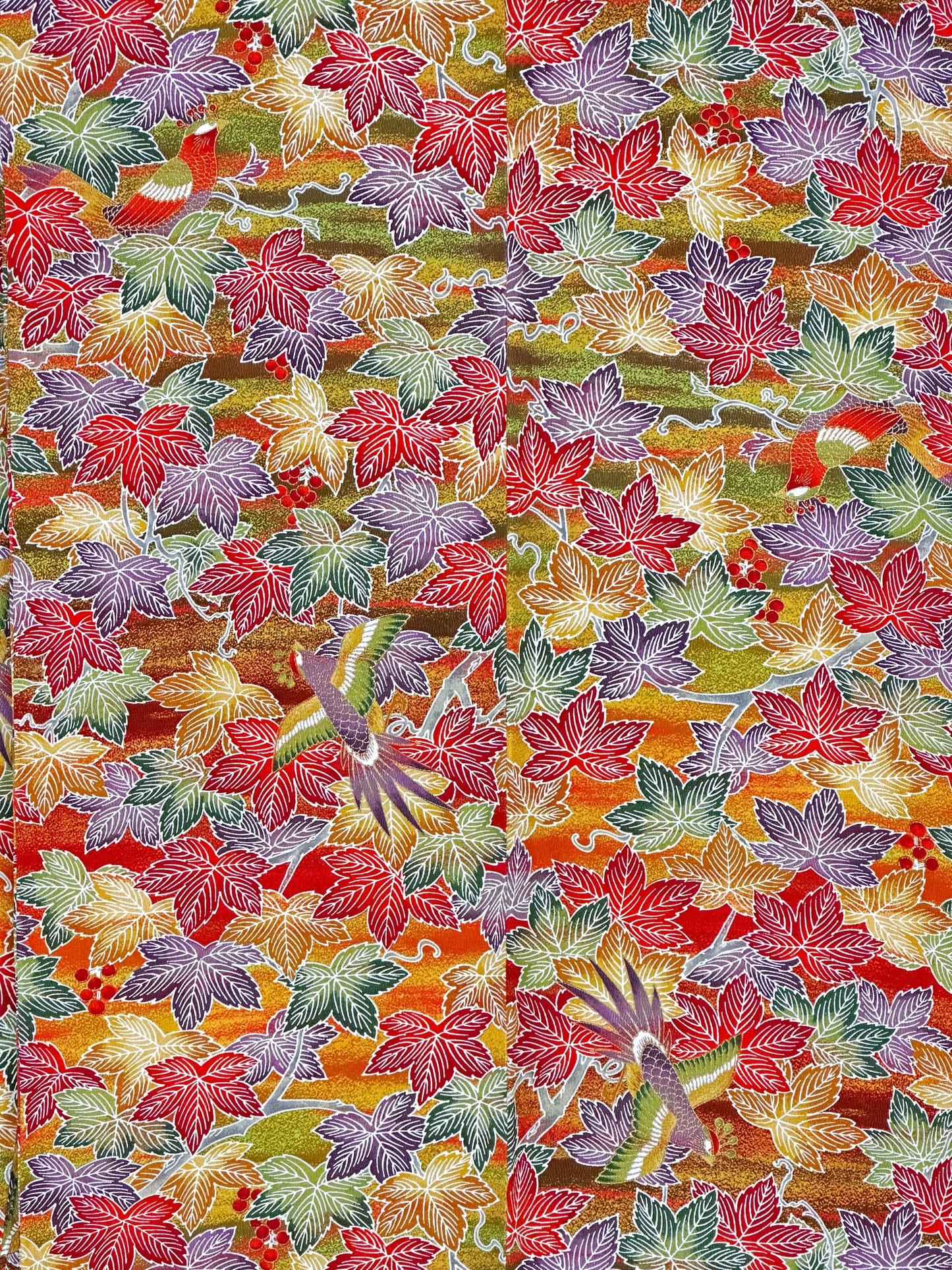 Vivid Autumn Komon Kimono