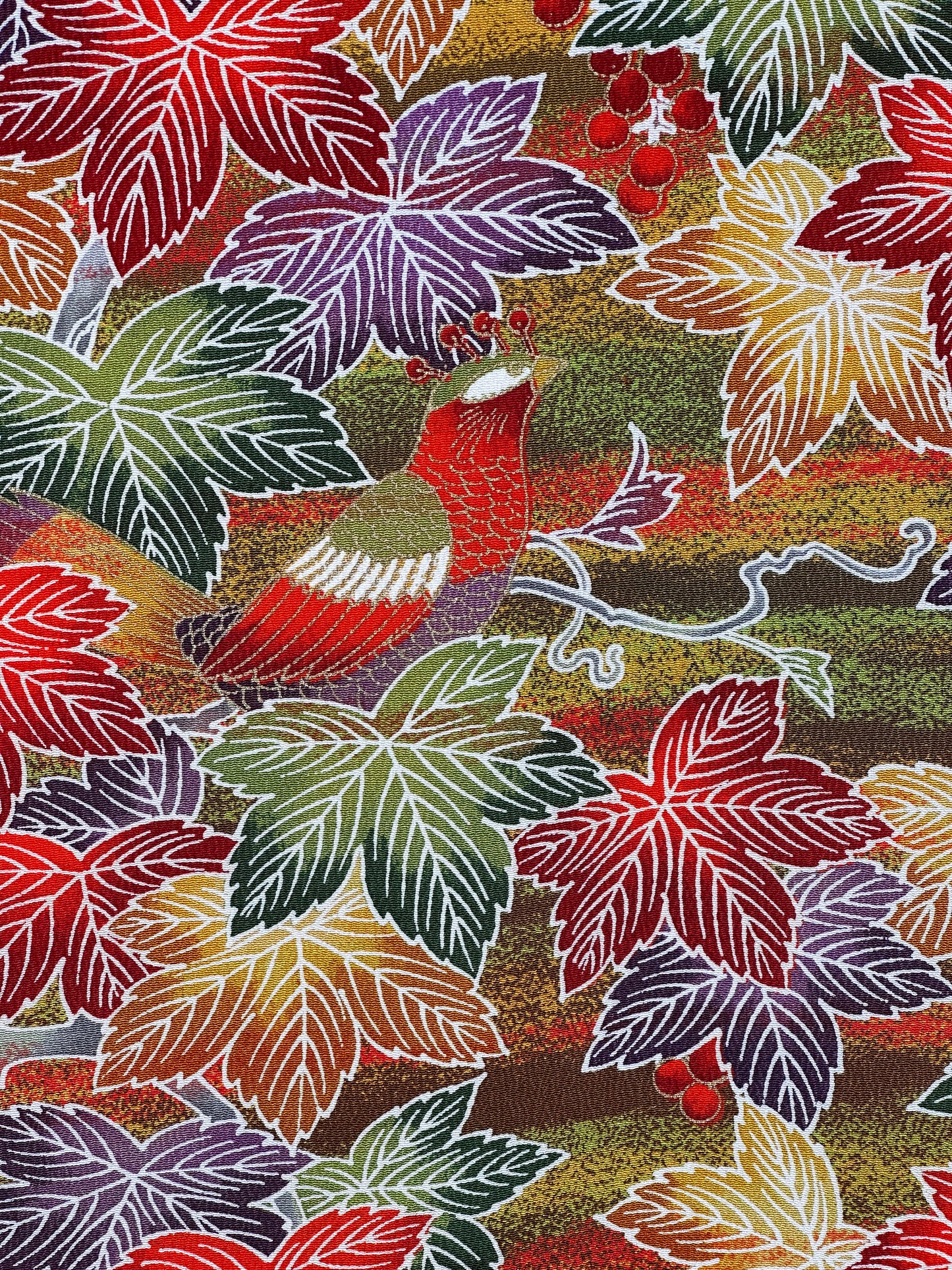 Vivid Autumn Komon Kimono