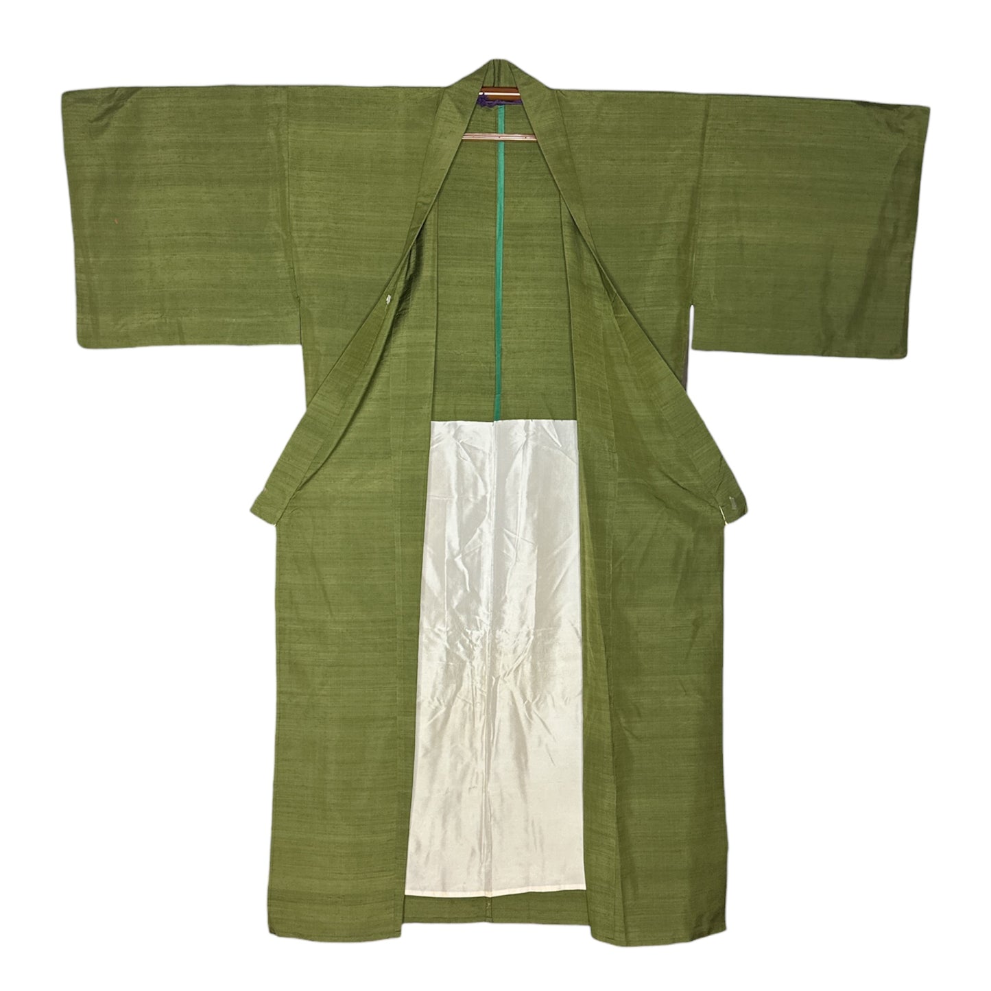 Matcha Tsumugi Hitoe Kimono