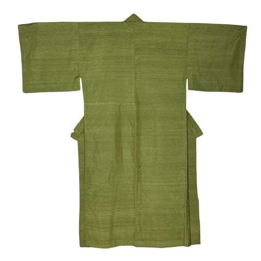 Matcha Tsumugi Hitoe Kimono